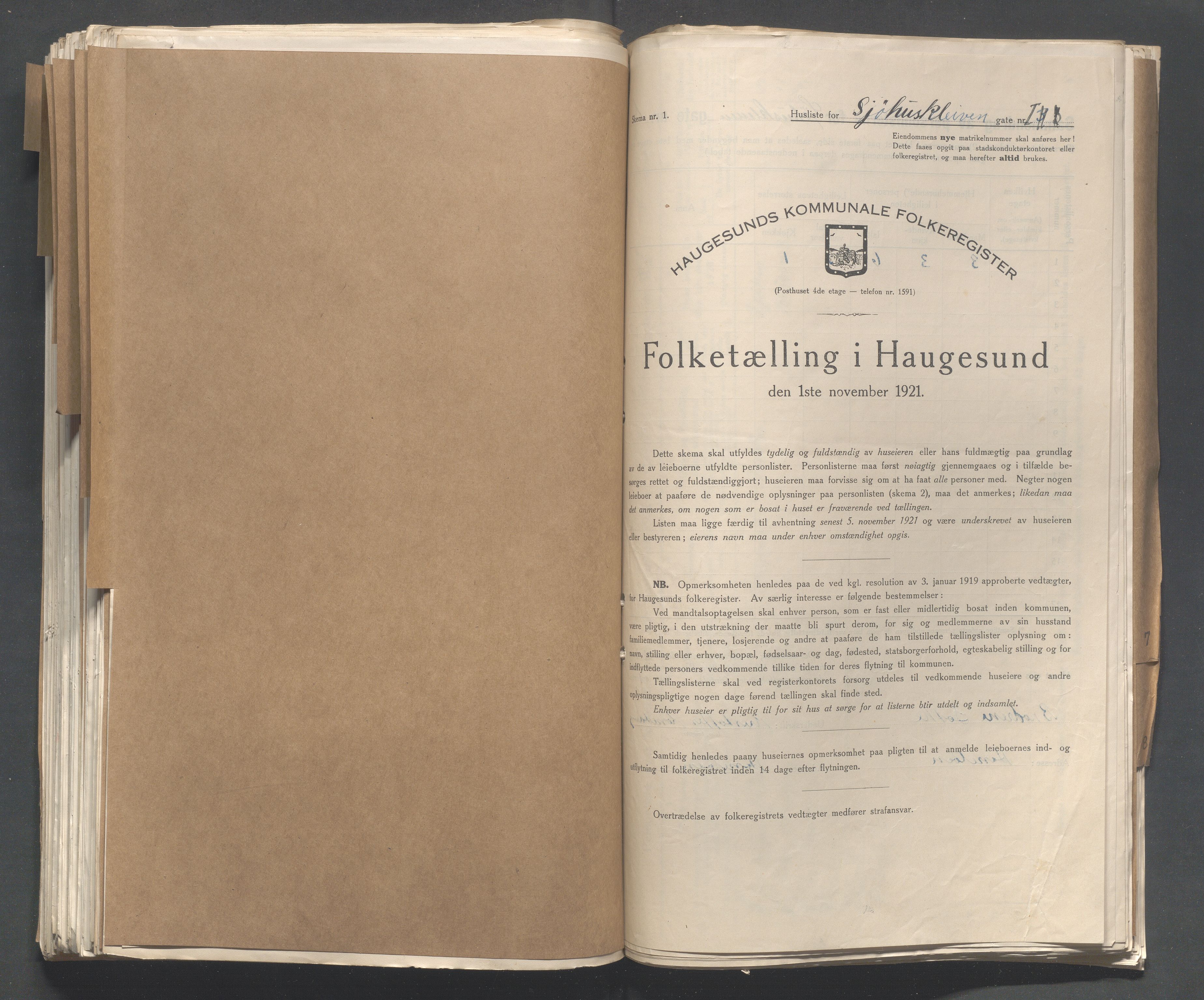 IKAR, Kommunal folketelling 1.11.1921 for Haugesund, 1921, s. 6549