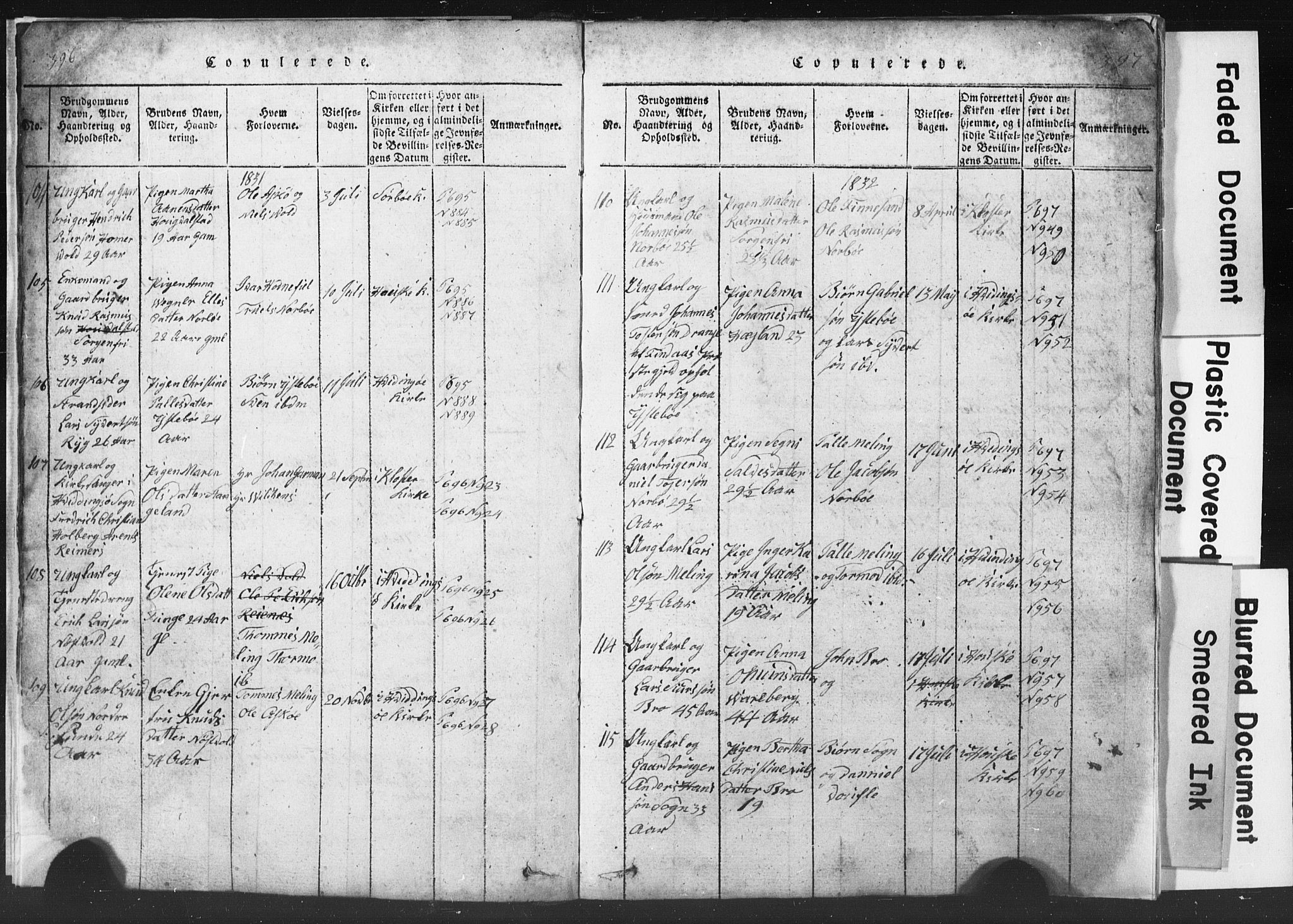 Rennesøy sokneprestkontor, SAST/A -101827/H/Ha/Hab/L0001: Klokkerbok nr. B 1, 1816-1841, s. 396-397