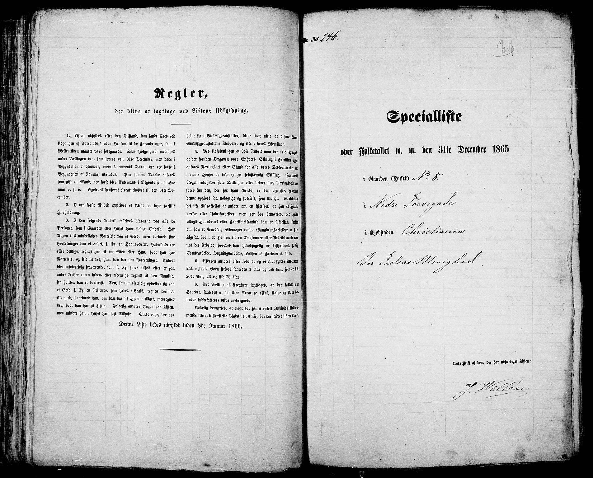 RA, Folketelling 1865 for 0301 Kristiania kjøpstad, 1865, s. 693