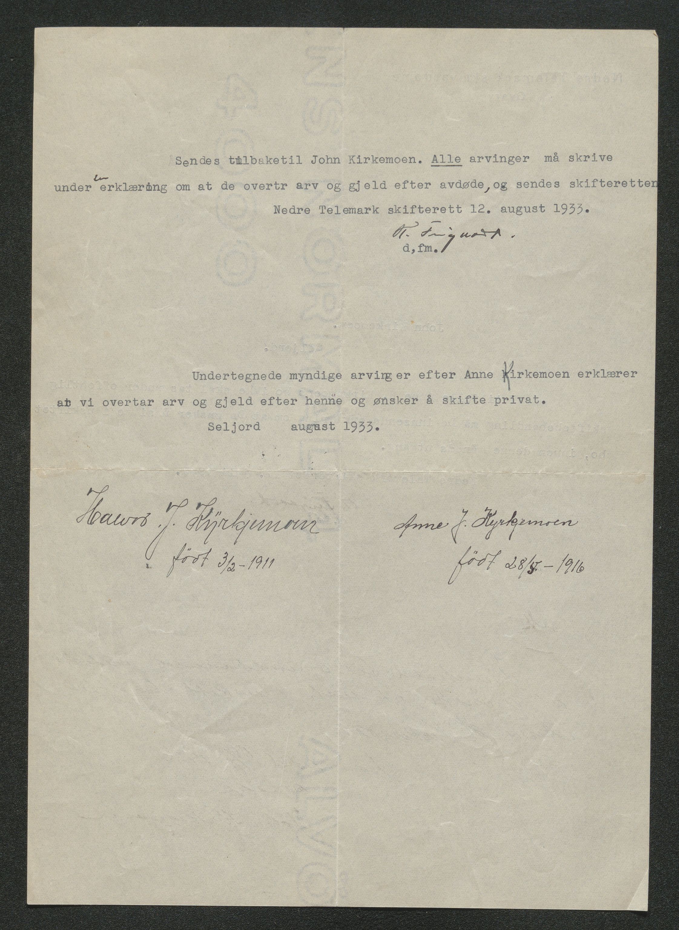 Nedre Telemark sorenskriveri, SAKO/A-135/H/Ha/Hab/L0008: Dødsfallsfortegnelser
, 1931-1935, s. 820