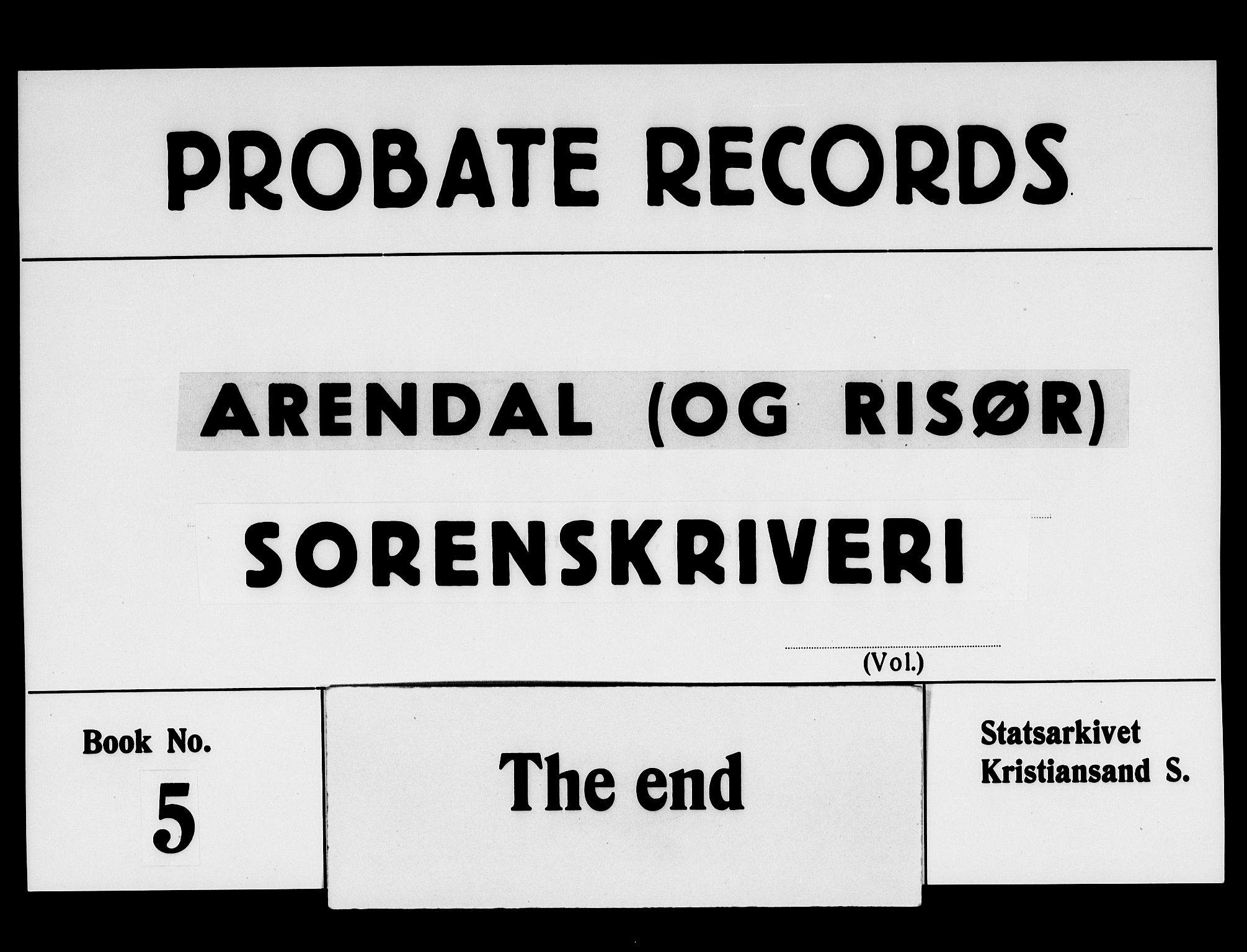 Arendal byfogd, AV/SAK-1222-0001/H/Hc/L0006: Skifteprotokoll nr. 5 for Arendal og Risør, m/register, 1762-1773