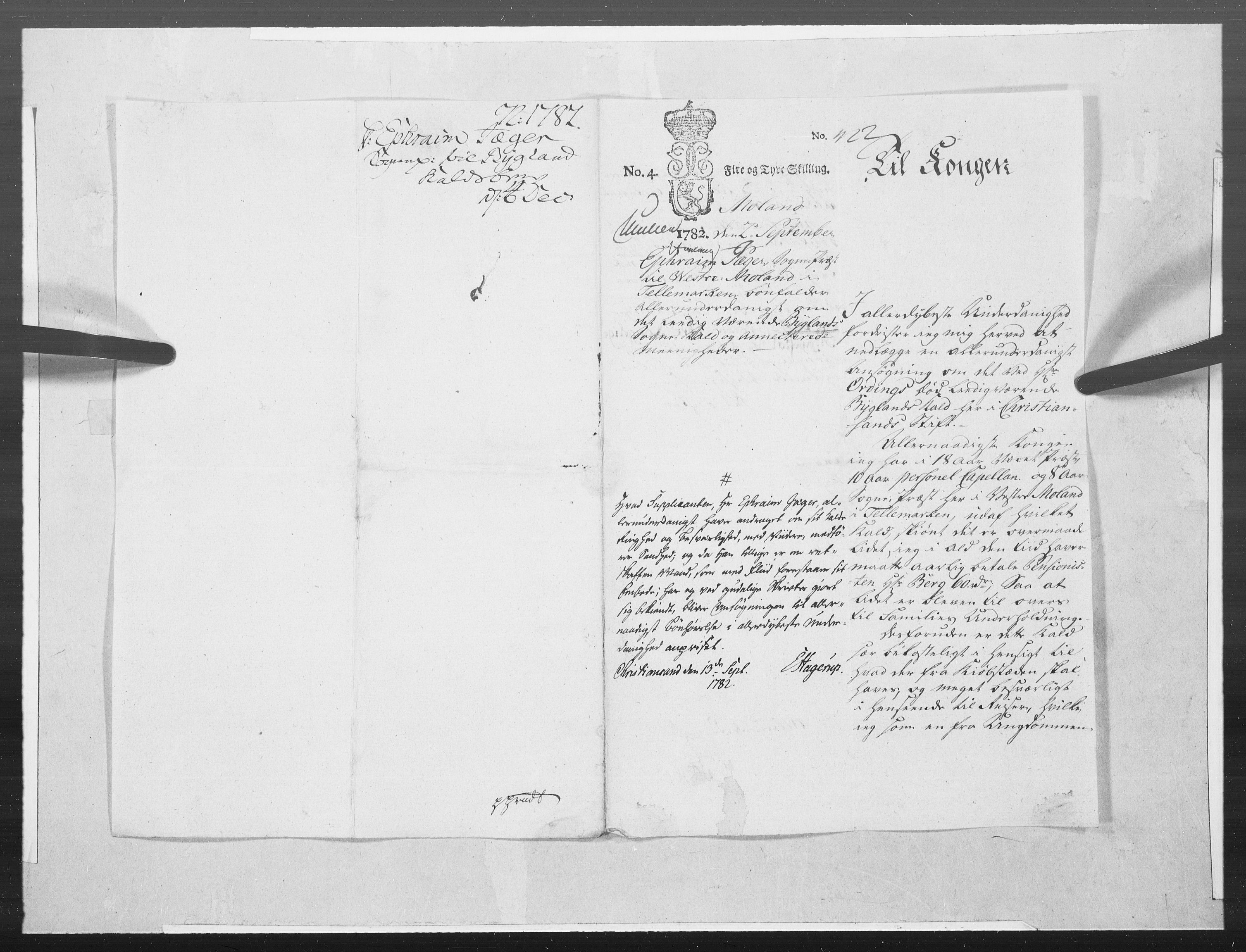Danske Kanselli 1572-1799, RA/EA-3023/F/Fc/Fcc/Fcca/L0244: Norske innlegg 1572-1799, 1782, s. 233