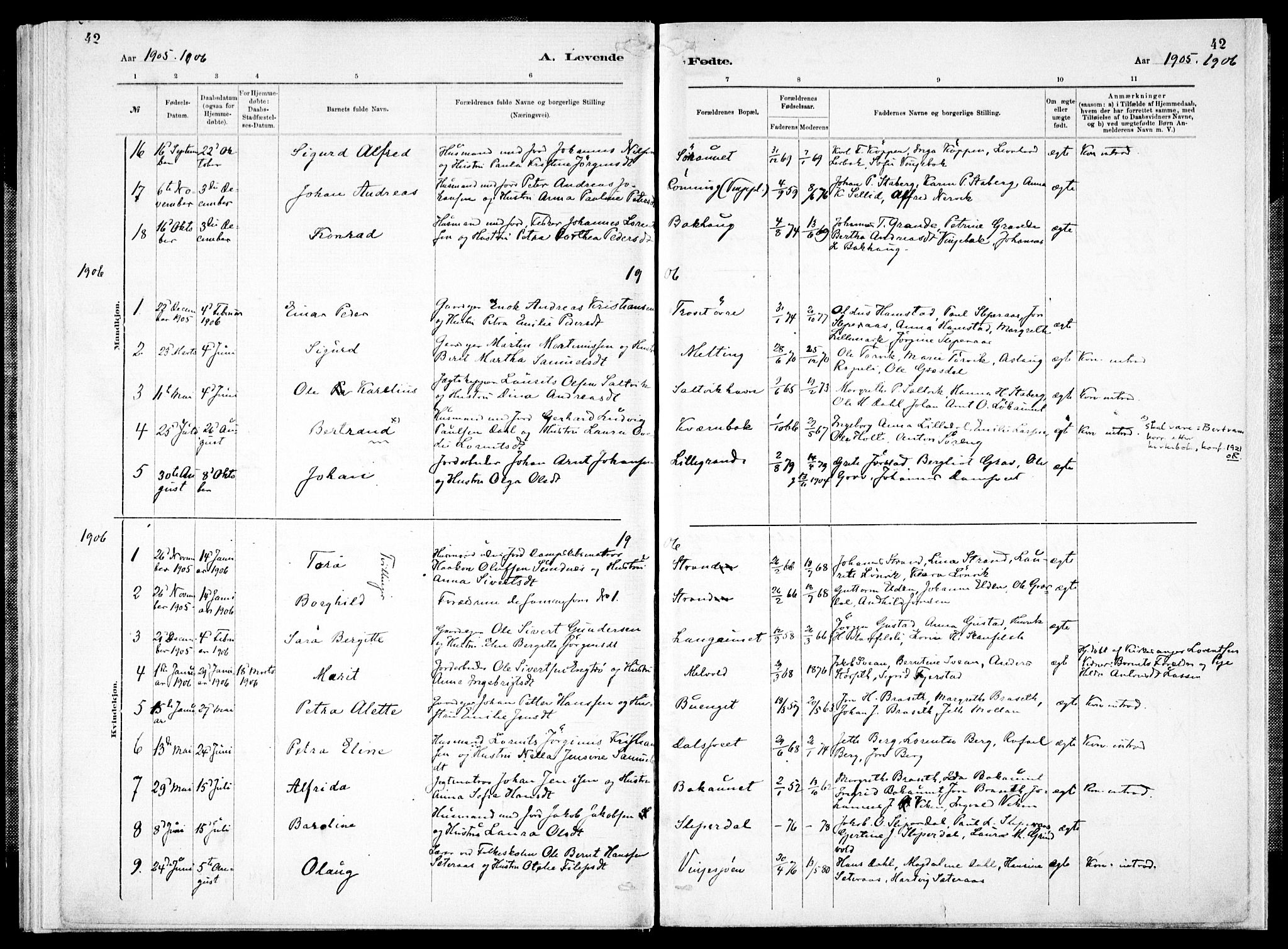 Ministerialprotokoller, klokkerbøker og fødselsregistre - Nord-Trøndelag, SAT/A-1458/733/L0325: Ministerialbok nr. 733A04, 1884-1908, s. 42