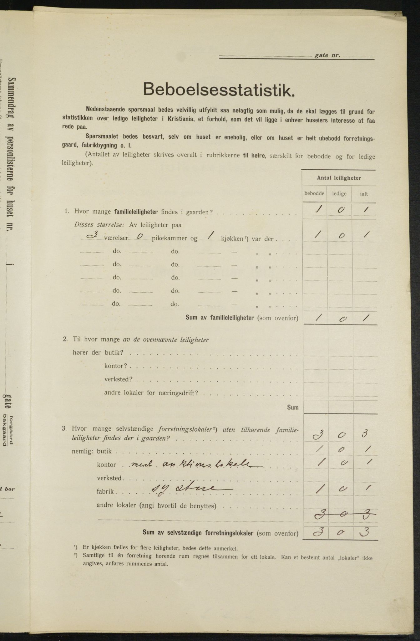 OBA, Kommunal folketelling 1.2.1913 for Kristiania, 1913, s. 74007