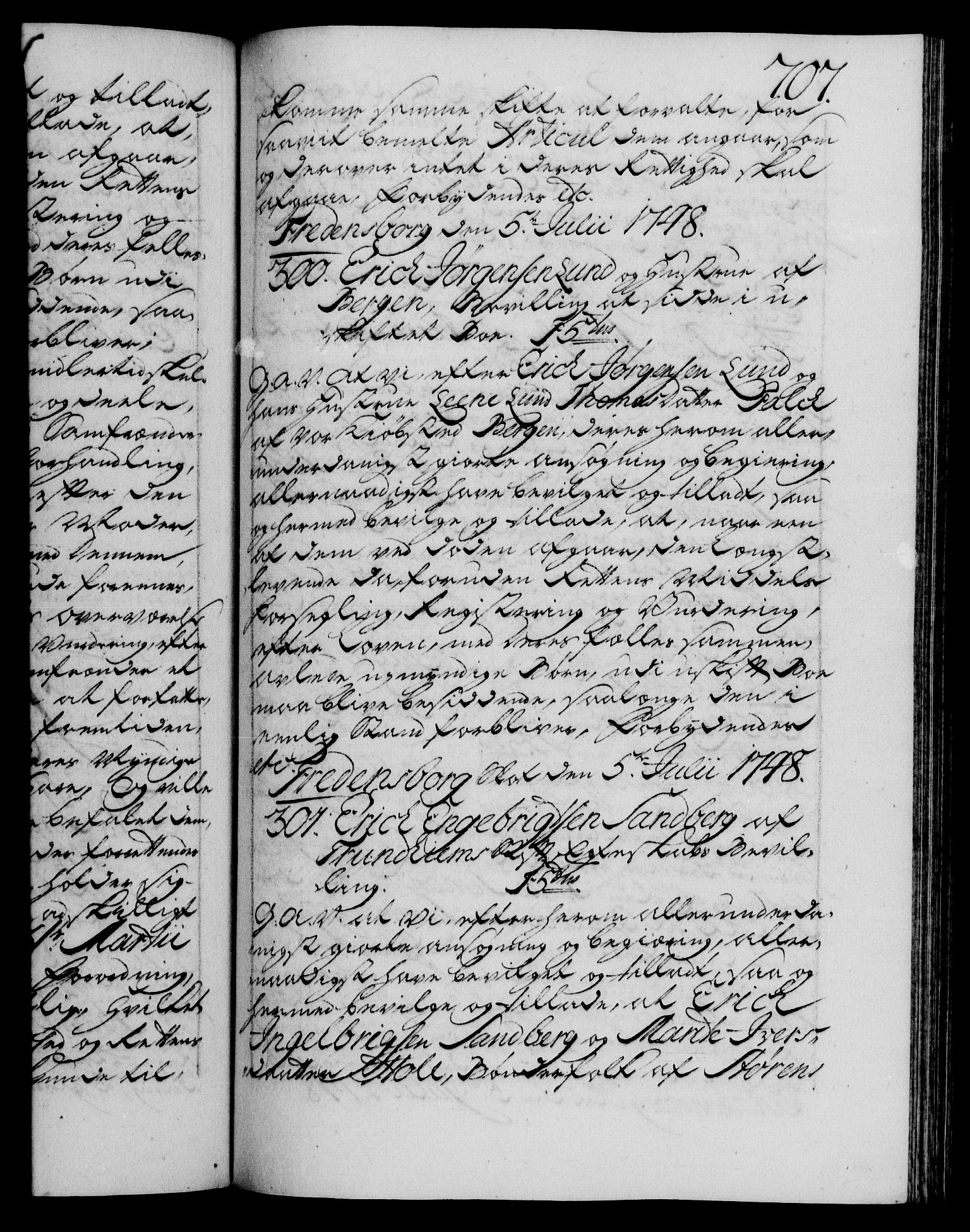 Danske Kanselli 1572-1799, RA/EA-3023/F/Fc/Fca/Fcaa/L0035: Norske registre, 1746-1748, s. 707a