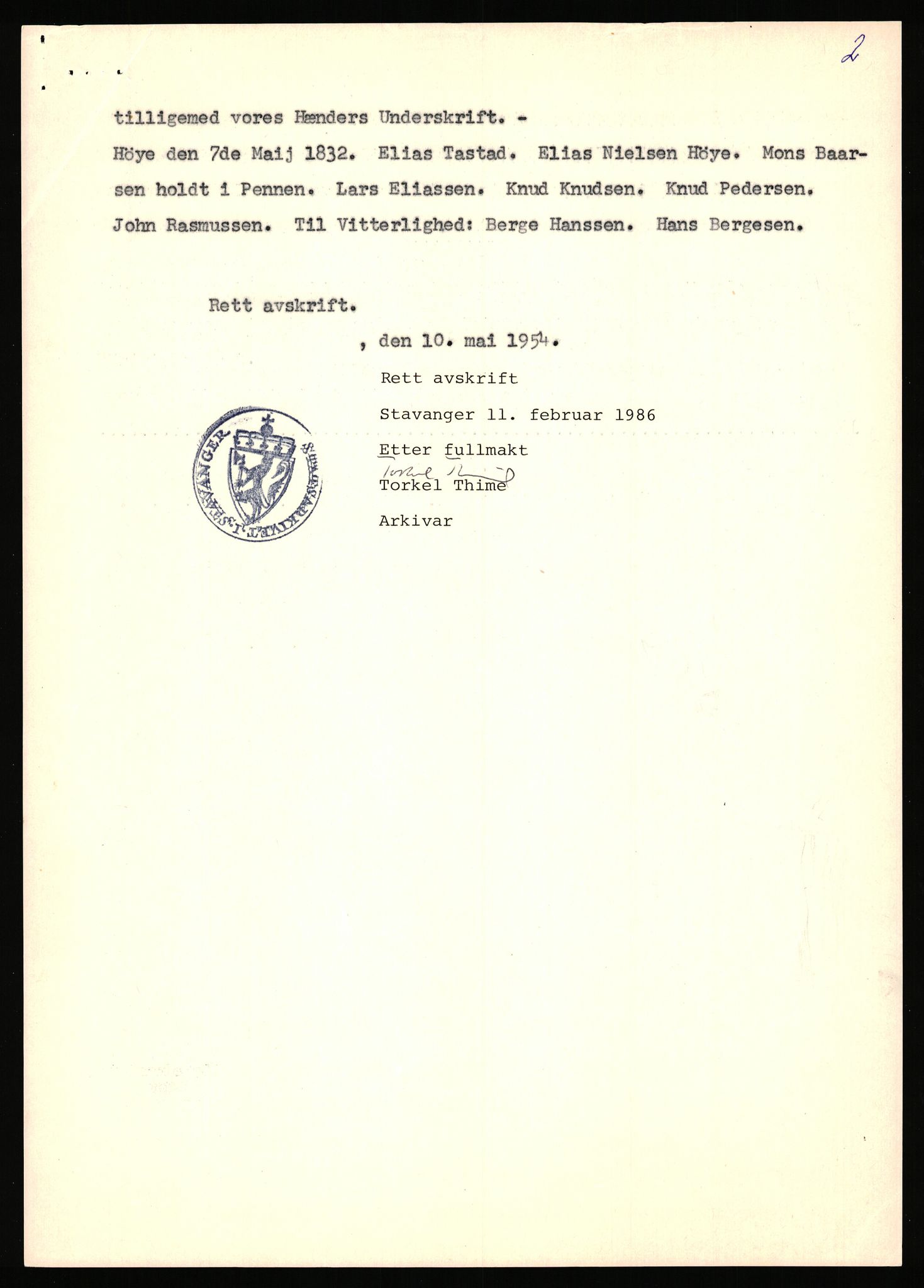 Statsarkivet i Stavanger, AV/SAST-A-101971/03/Y/Yj/L0038: Avskrifter sortert etter gårdsnavn: Hodne - Holte, 1750-1930, s. 396