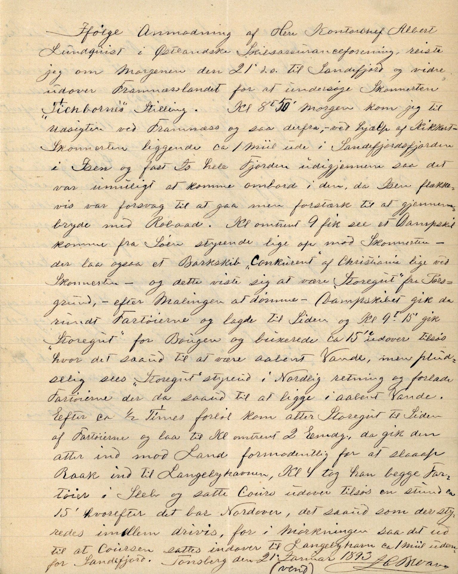 Pa 63 - Østlandske skibsassuranceforening, VEMU/A-1079/G/Ga/L0030/0007: Havaridokumenter / Furu, Magnhild, Magnolia, Havfruen, Tichborne, 1893, s. 69