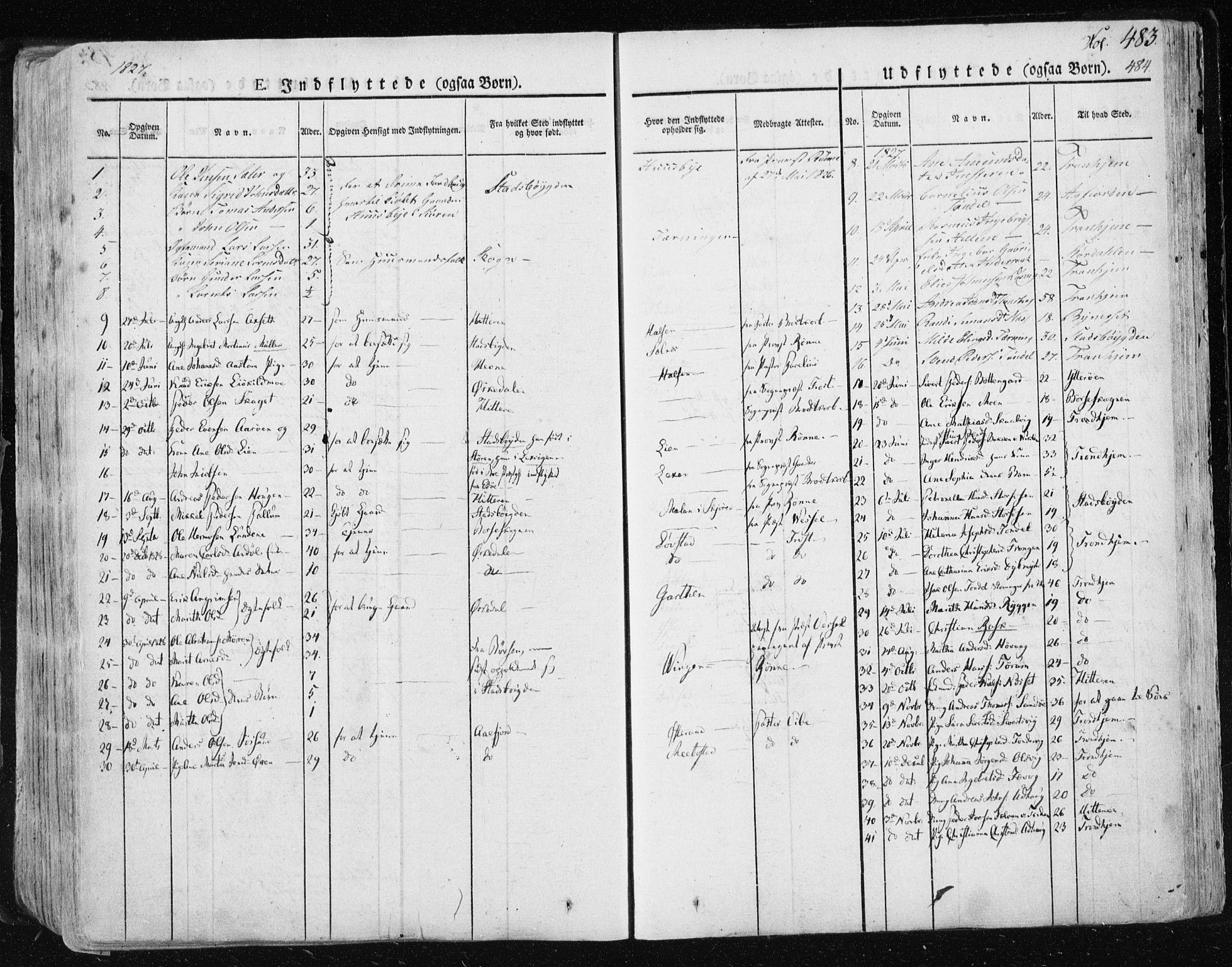 Ministerialprotokoller, klokkerbøker og fødselsregistre - Sør-Trøndelag, AV/SAT-A-1456/659/L0735: Ministerialbok nr. 659A05, 1826-1841, s. 483