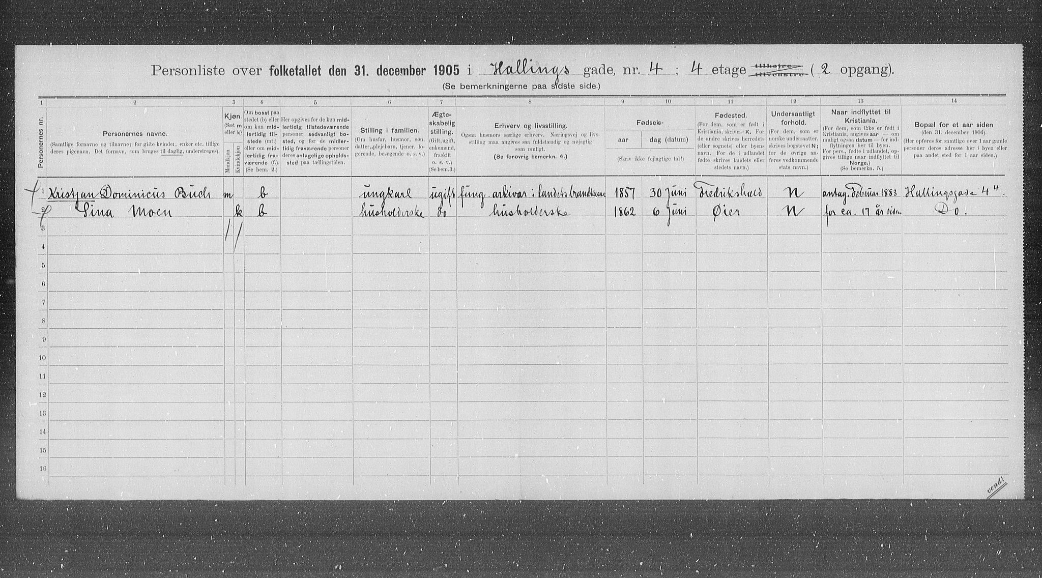 OBA, Kommunal folketelling 31.12.1905 for Kristiania kjøpstad, 1905, s. 17580