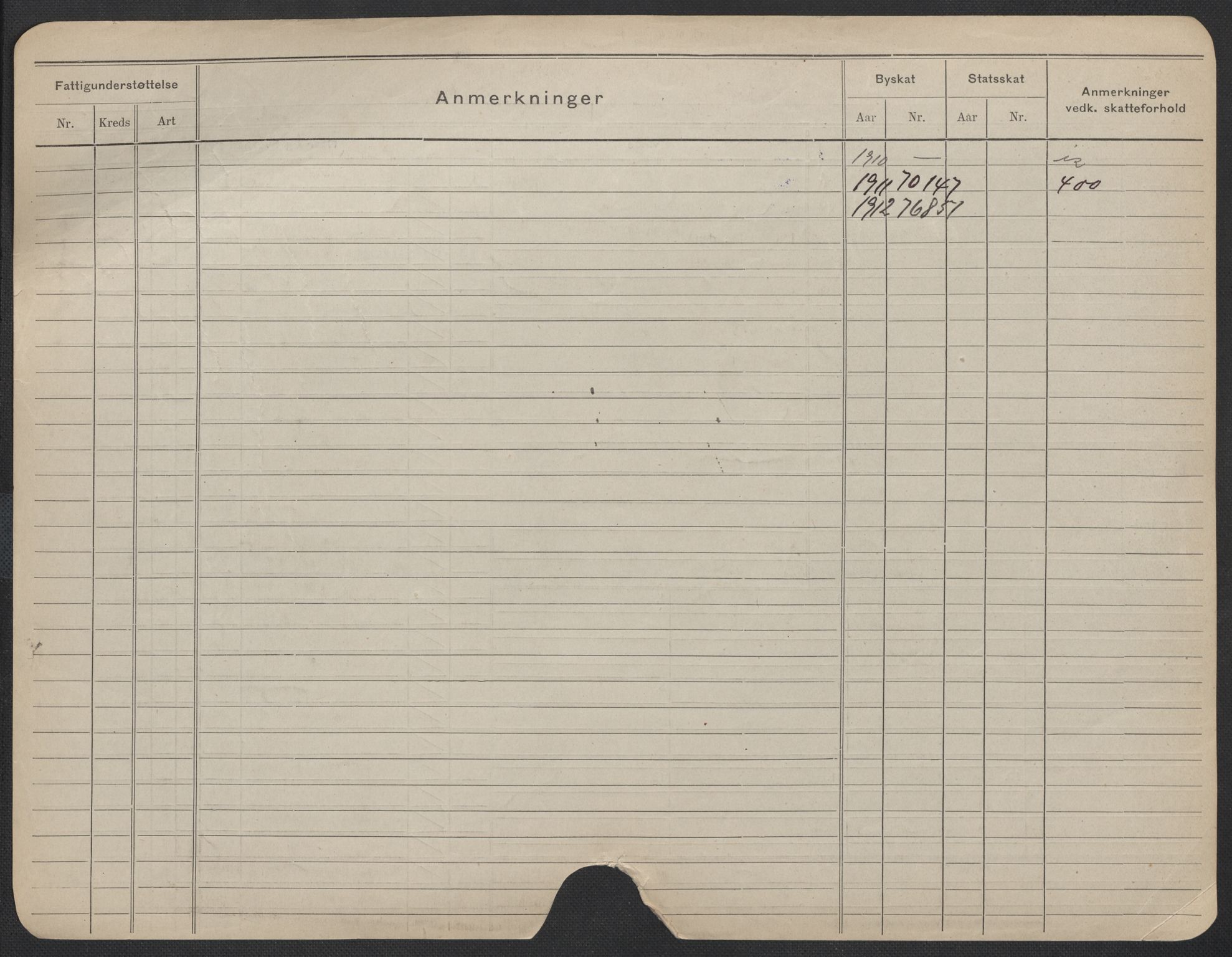 Oslo folkeregister, Registerkort, SAO/A-11715/F/Fa/Fac/L0010: Menn, 1906-1914, s. 1174b