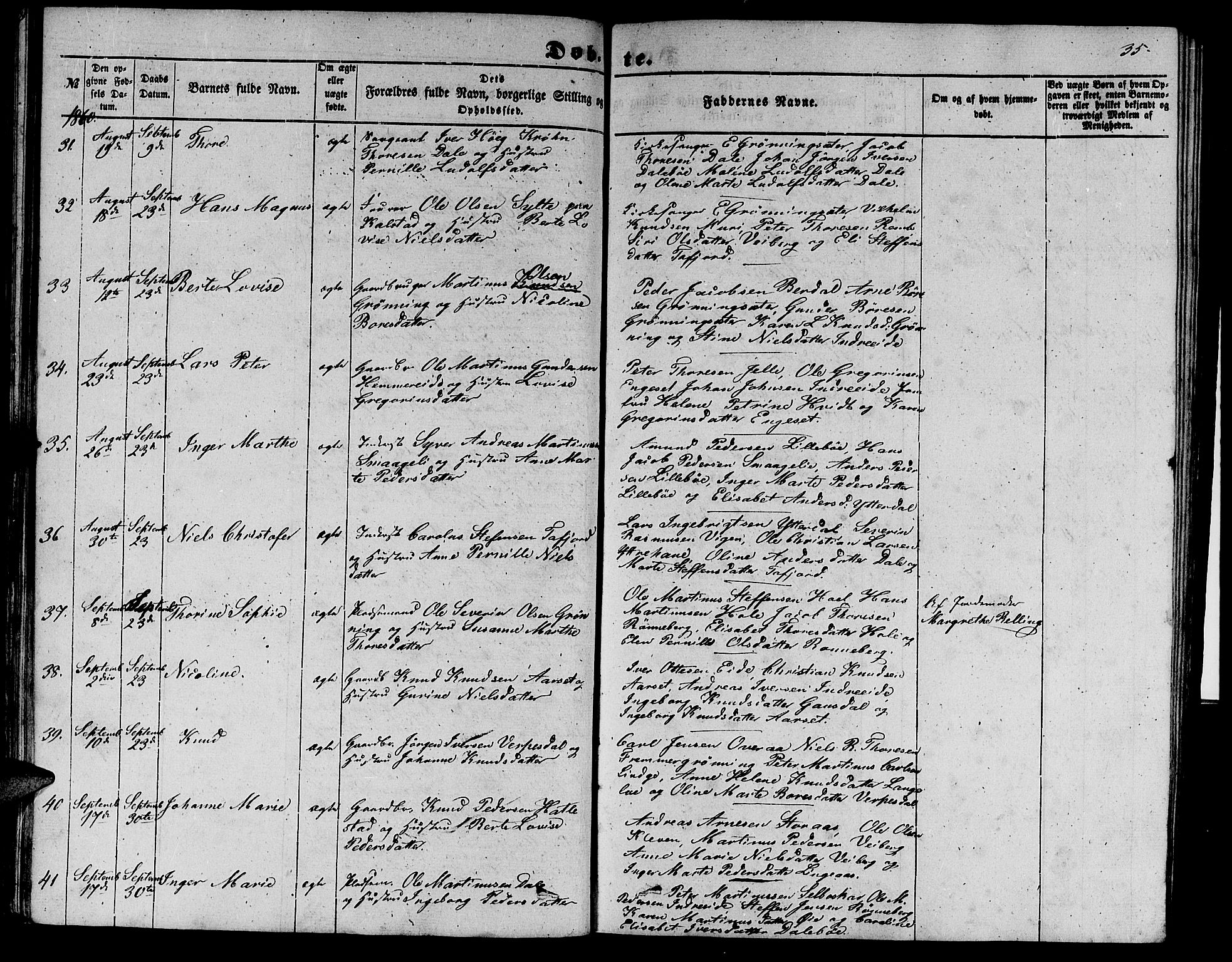 Ministerialprotokoller, klokkerbøker og fødselsregistre - Møre og Romsdal, AV/SAT-A-1454/519/L0261: Klokkerbok nr. 519C02, 1854-1867, s. 35