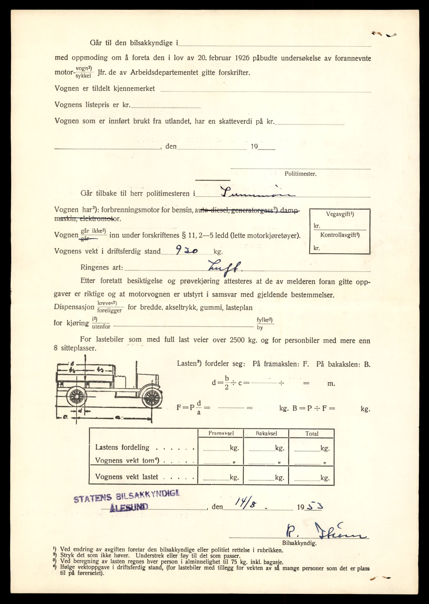 Møre og Romsdal vegkontor - Ålesund trafikkstasjon, AV/SAT-A-4099/F/Fe/L0044: Registreringskort for kjøretøy T 14205 - T 14319, 1927-1998, s. 1683