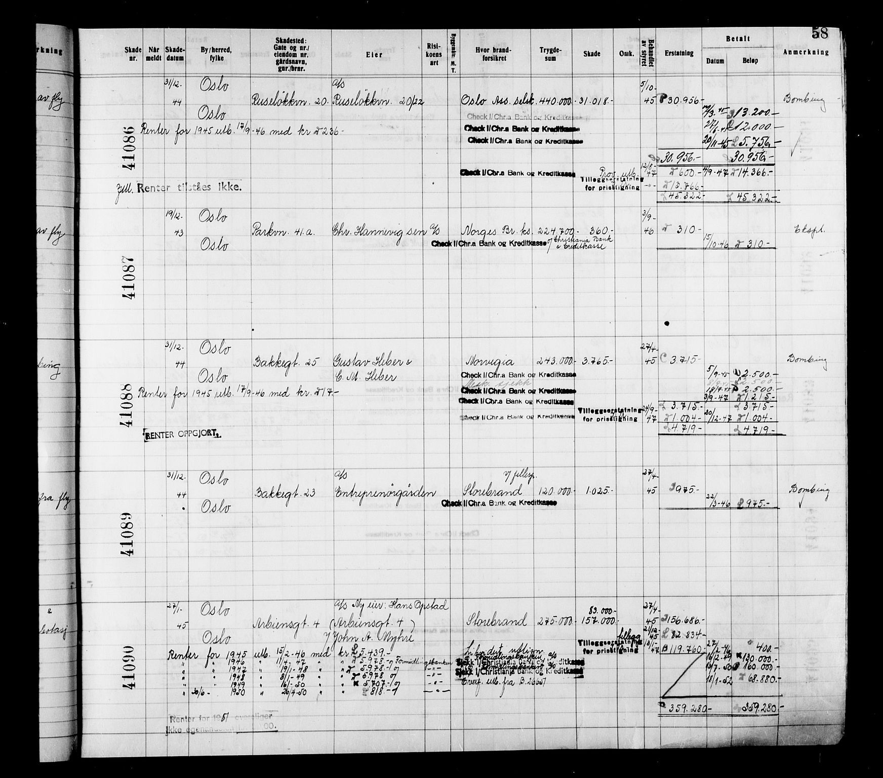 Krigsskadetrygdene for bygninger og løsøre, AV/RA-S-1548/V/L0038: Bygning, branntrygdet., 1940-1945, s. 58