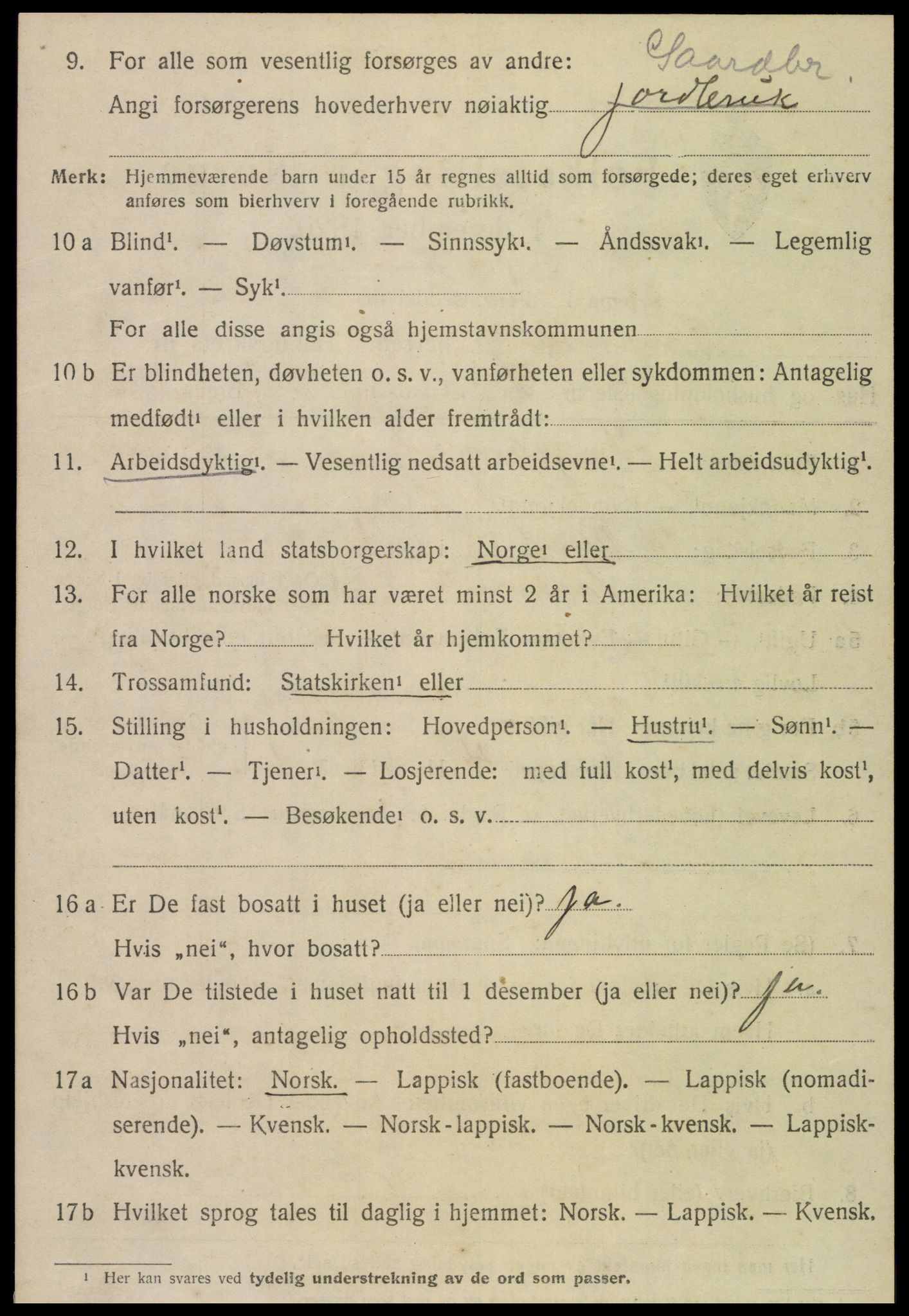 SAT, Folketelling 1920 for 1736 Snåsa herred, 1920, s. 1535