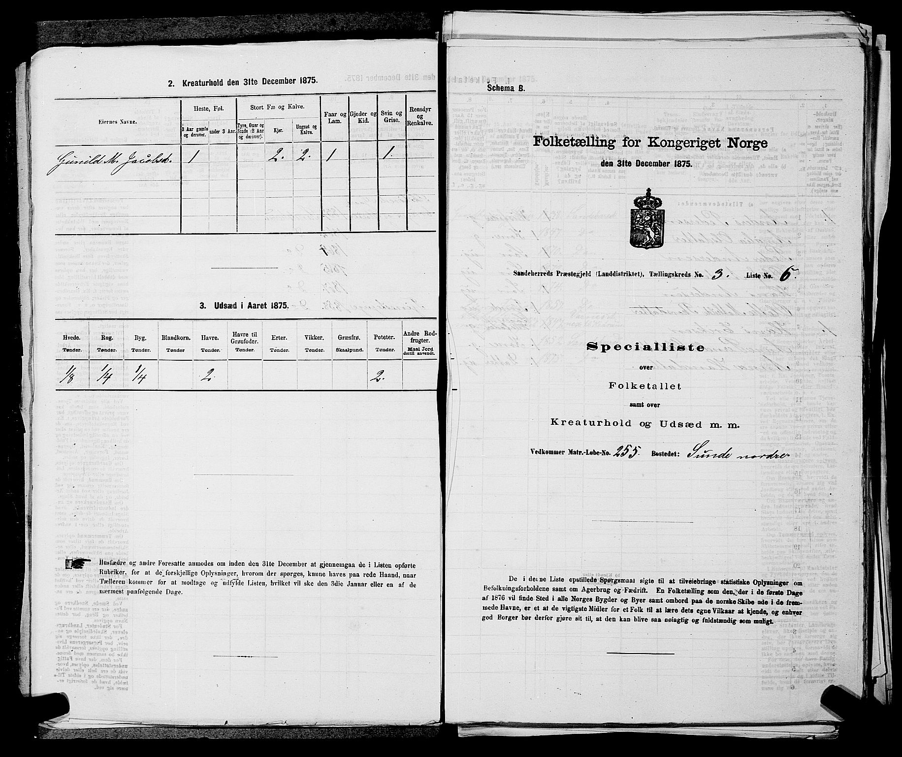 SAKO, Folketelling 1875 for 0724L Sandeherred prestegjeld, Sandeherred sokn, 1875, s. 702