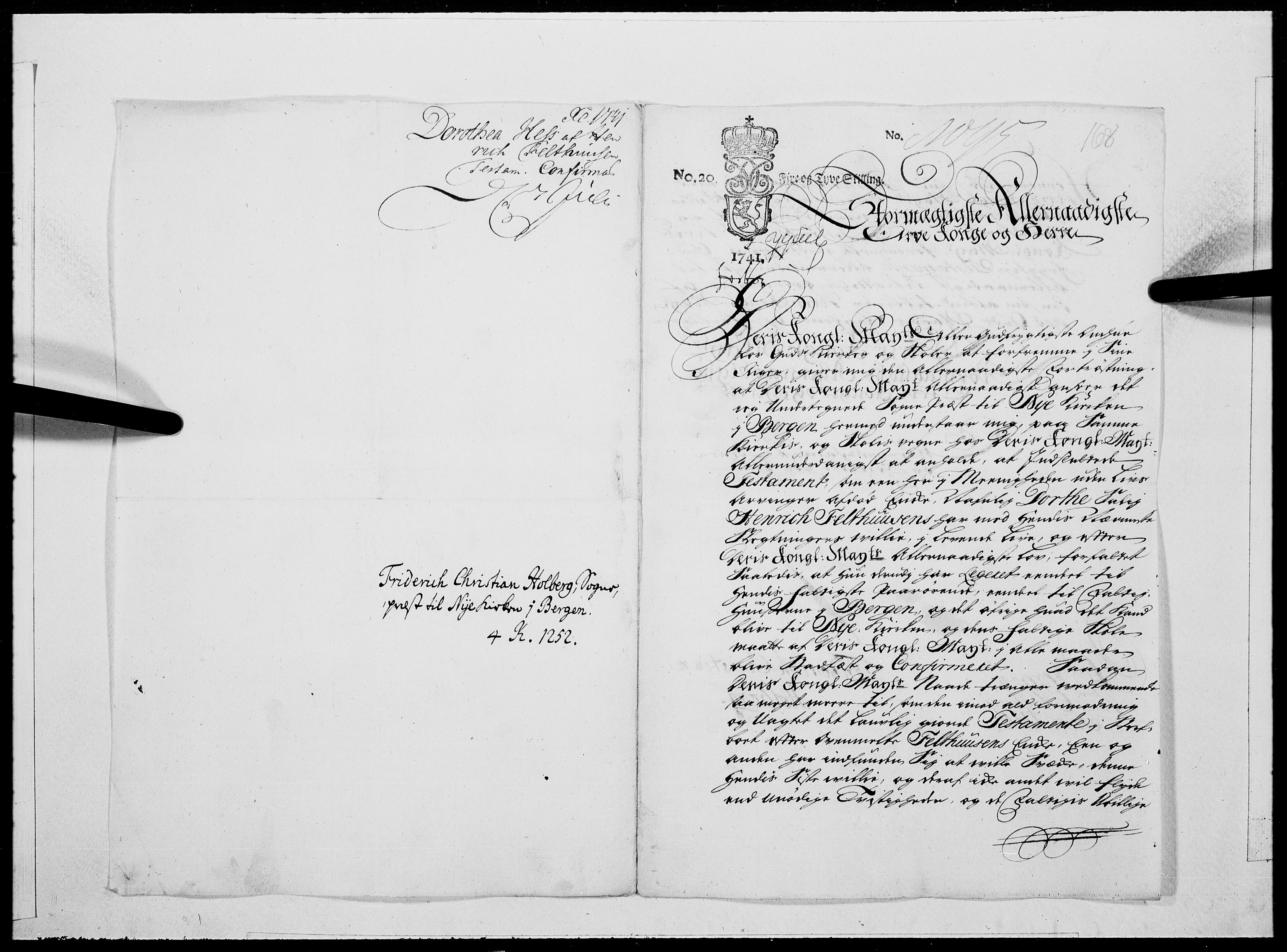Danske Kanselli 1572-1799, AV/RA-EA-3023/F/Fc/Fcc/Fcca/L0134: Norske innlegg 1572-1799, 1741, s. 13