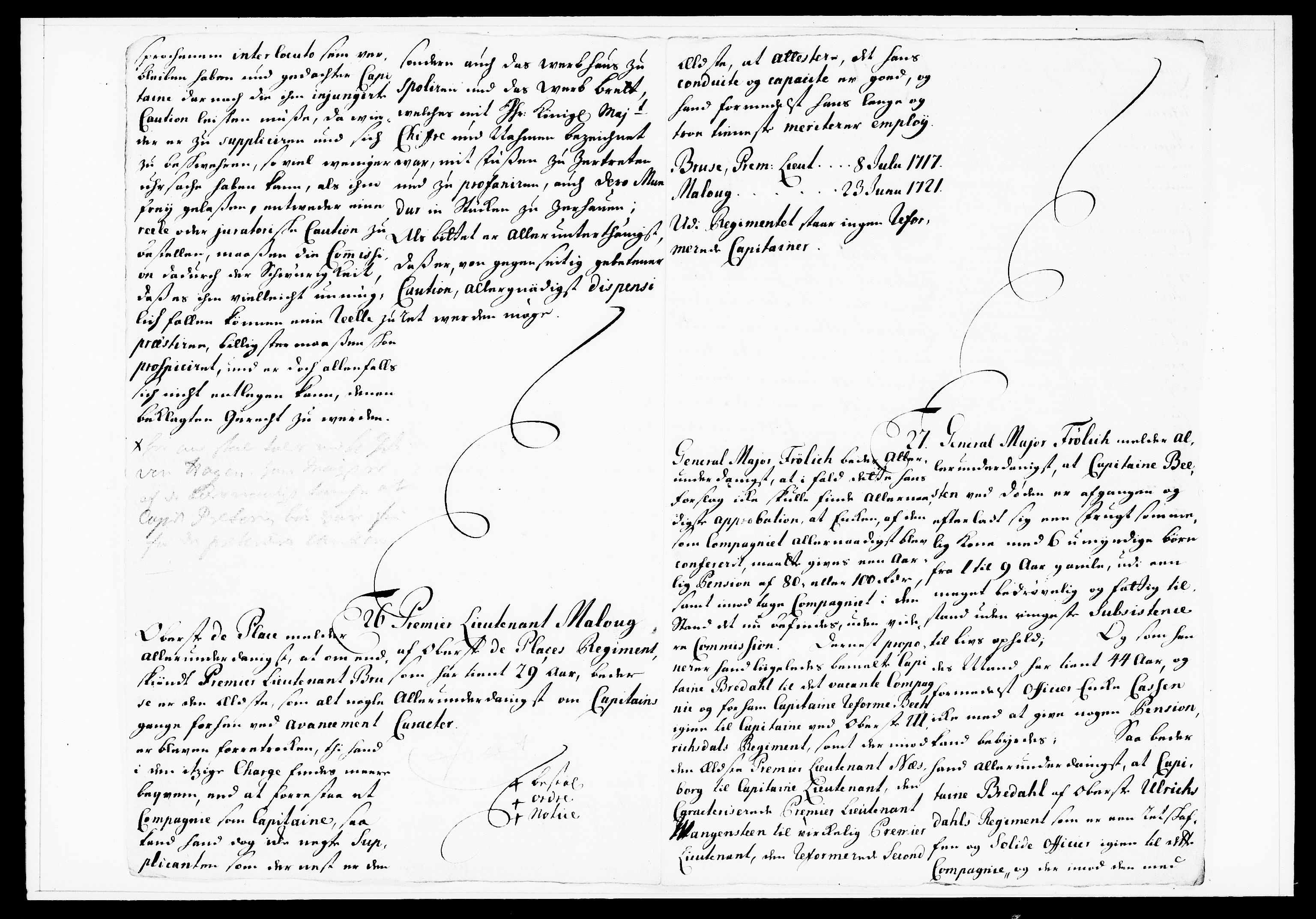 Krigskollegiet, Krigskancelliet, DRA/A-0006/-/1122-1129: Refererede sager, 1735, s. 167