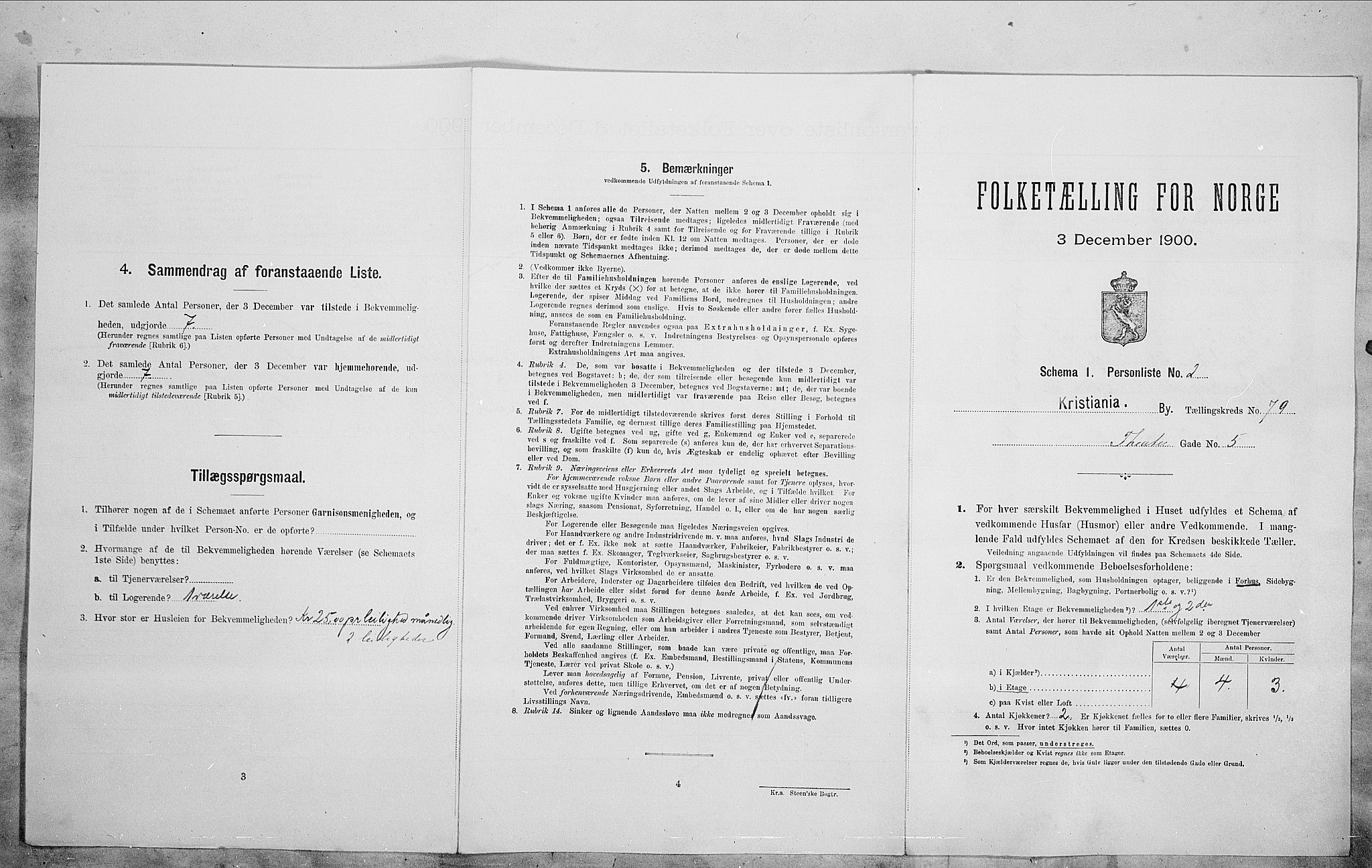 SAO, Folketelling 1900 for 0301 Kristiania kjøpstad, 1900, s. 96446