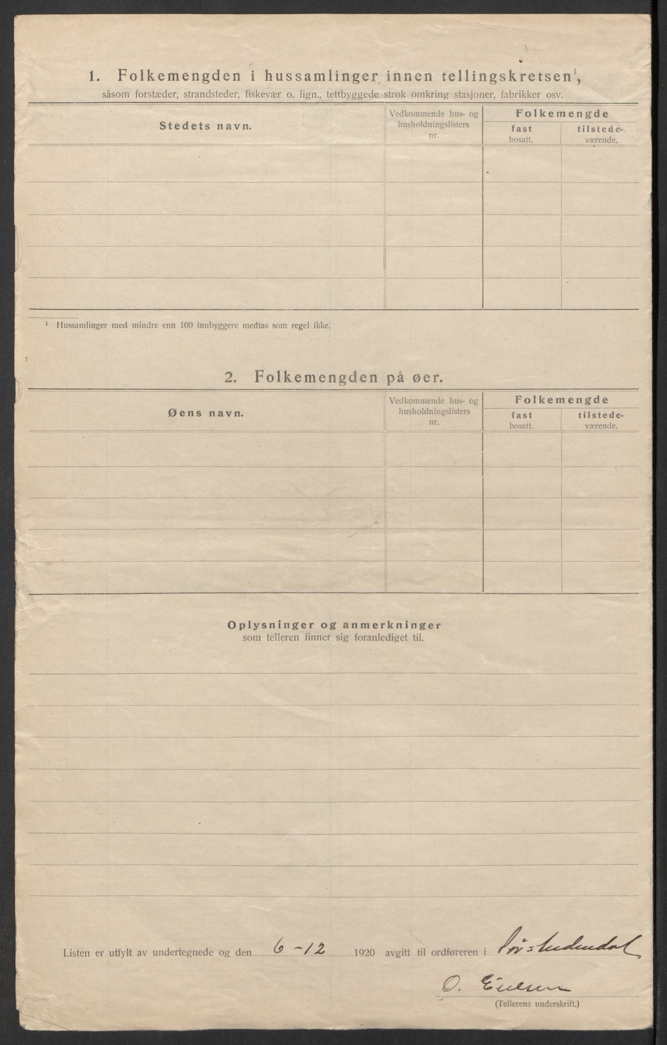 SAK, Folketelling 1920 for 1029 Sør-Audnedal herred, 1920, s. 42