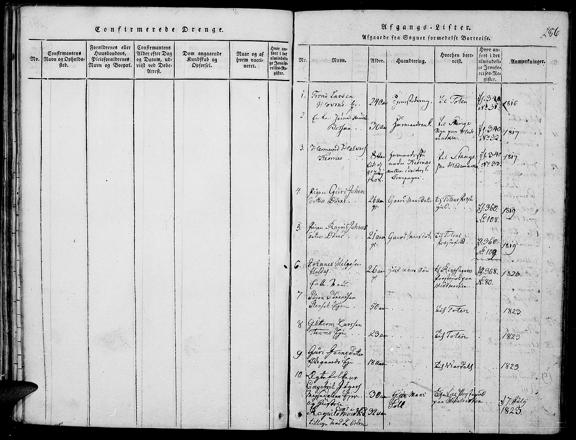 Nord-Aurdal prestekontor, AV/SAH-PREST-132/H/Ha/Haa/L0002: Ministerialbok nr. 2, 1816-1828, s. 286