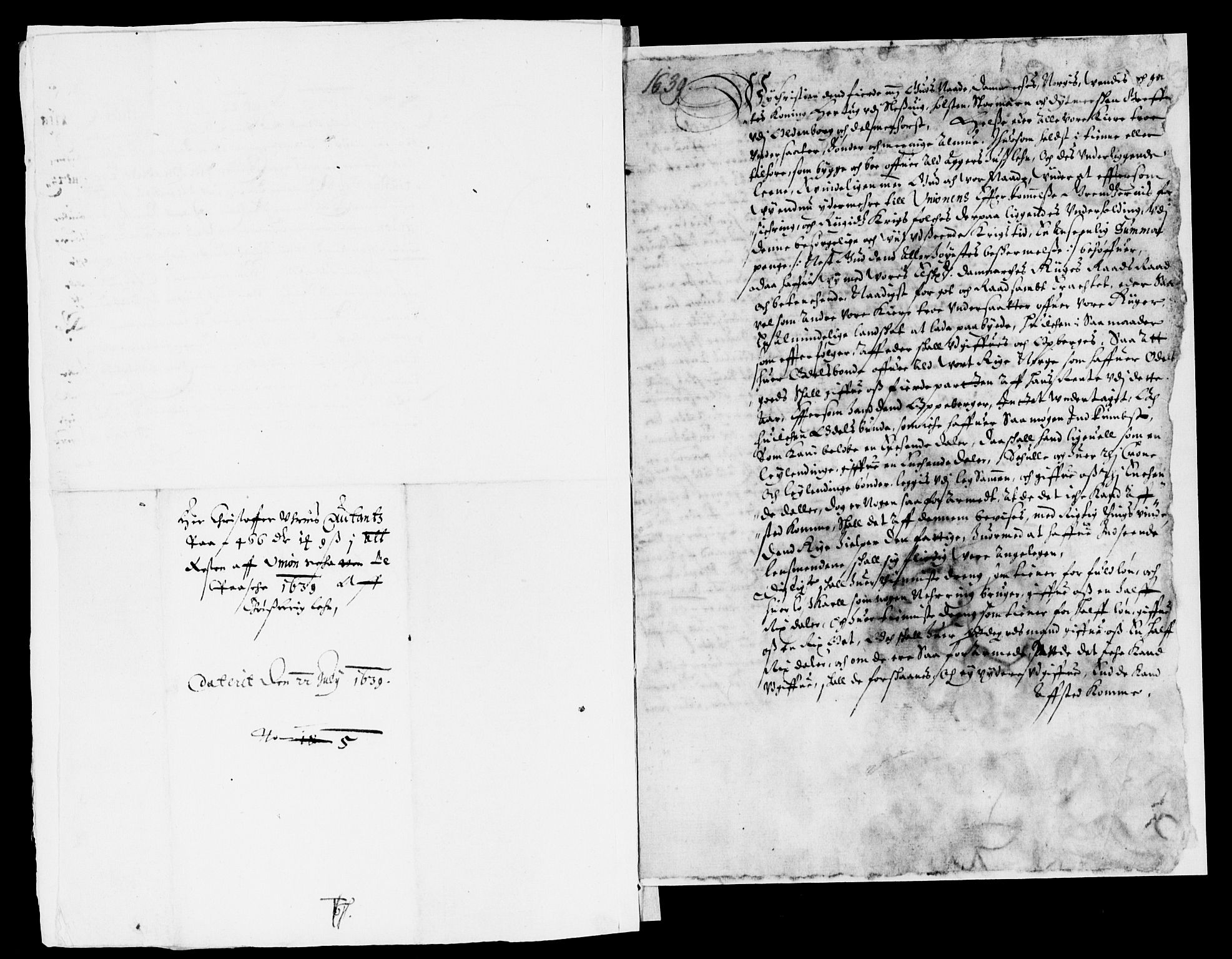 Rentekammeret inntil 1814, Reviderte regnskaper, Lensregnskaper, RA/EA-5023/R/Rb/Rbo/L0019: Tønsberg len, 1638-1640