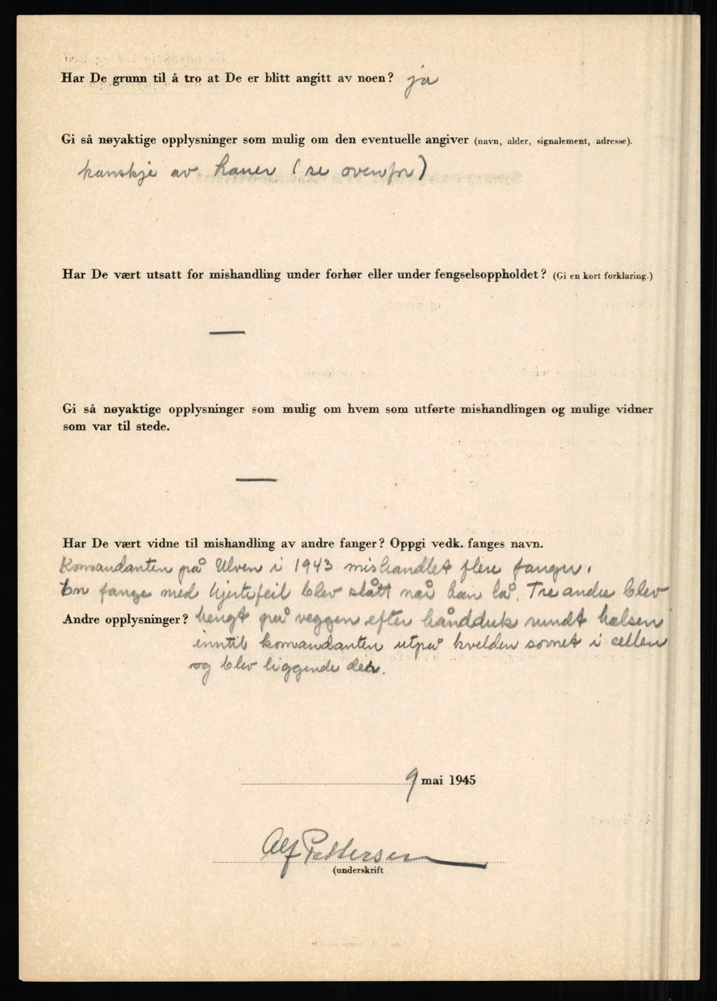 Rikspolitisjefen, AV/RA-S-1560/L/L0014: Pettersen, Aksel - Savosnick, Ernst, 1940-1945, s. 4