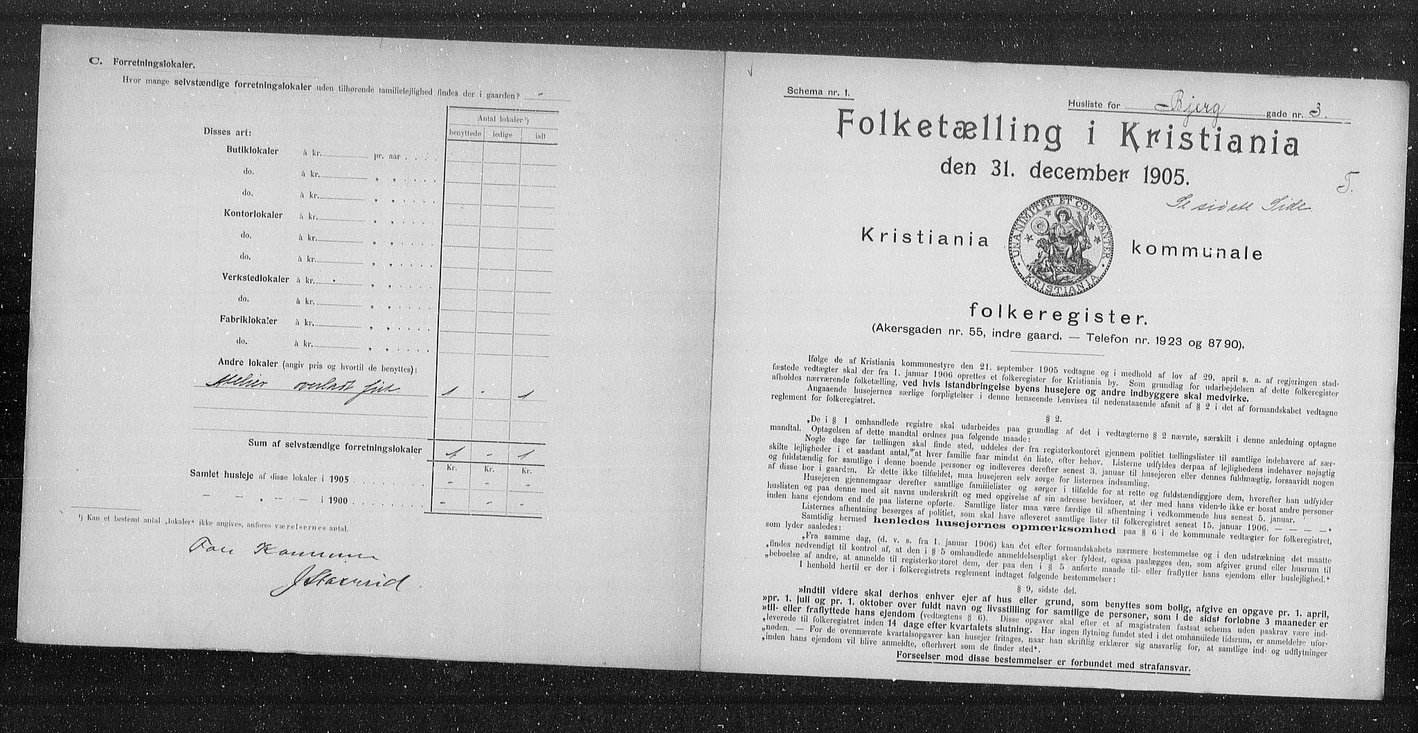 OBA, Kommunal folketelling 31.12.1905 for Kristiania kjøpstad, 1905, s. 2633