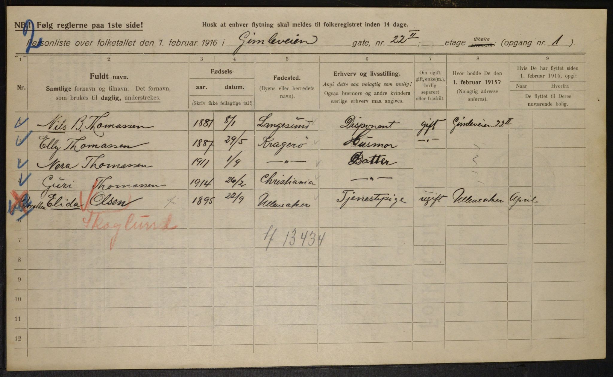OBA, Kommunal folketelling 1.2.1916 for Kristiania, 1916, s. 29867