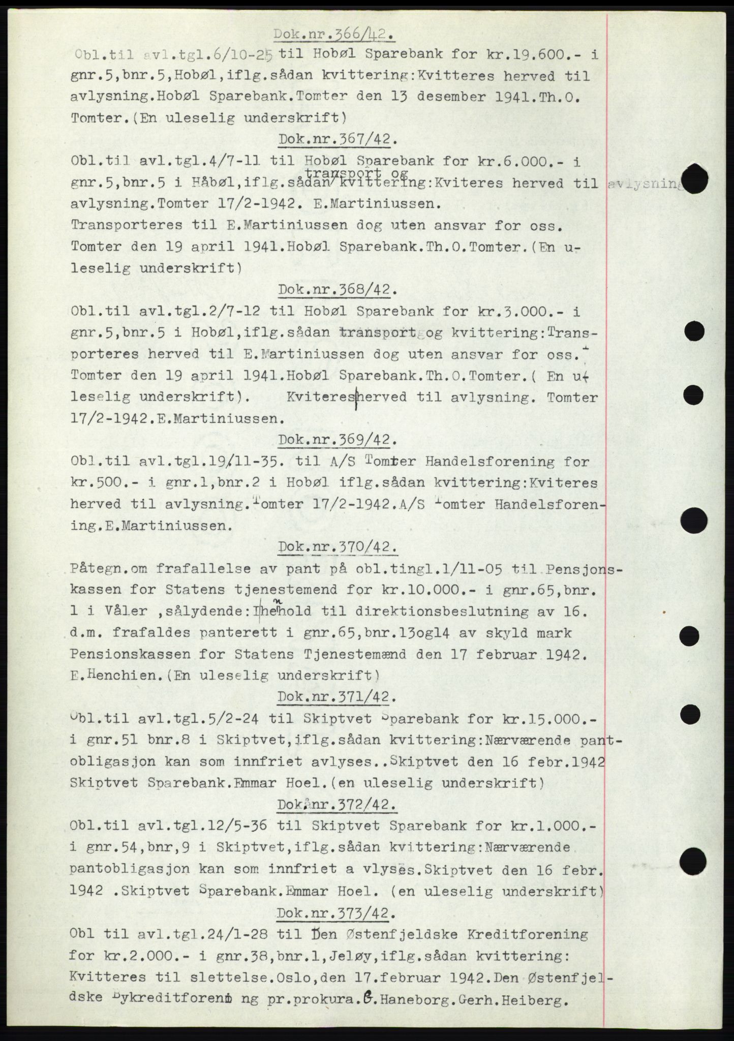 Moss sorenskriveri, SAO/A-10168: Pantebok nr. C10, 1938-1950, Dagboknr: 366/1942