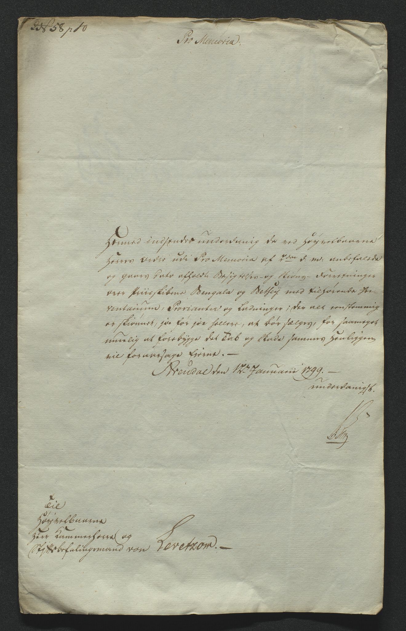 Stiftamtmannen i Kristiansand, SAK/1271-0005/G/Gg/Gga/L1721: Kaper- og prisesaker, 1799-1813, s. 4