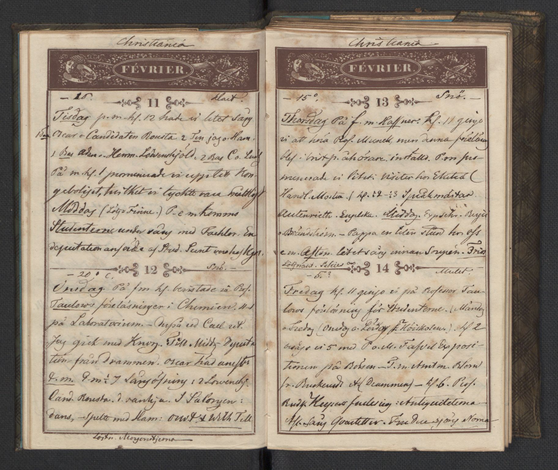 Bernadotte, RA/PA-0318/F/L0001/0002: Privat materiale fra Bernadottefamilien / Dagbok, 1845, s. 17