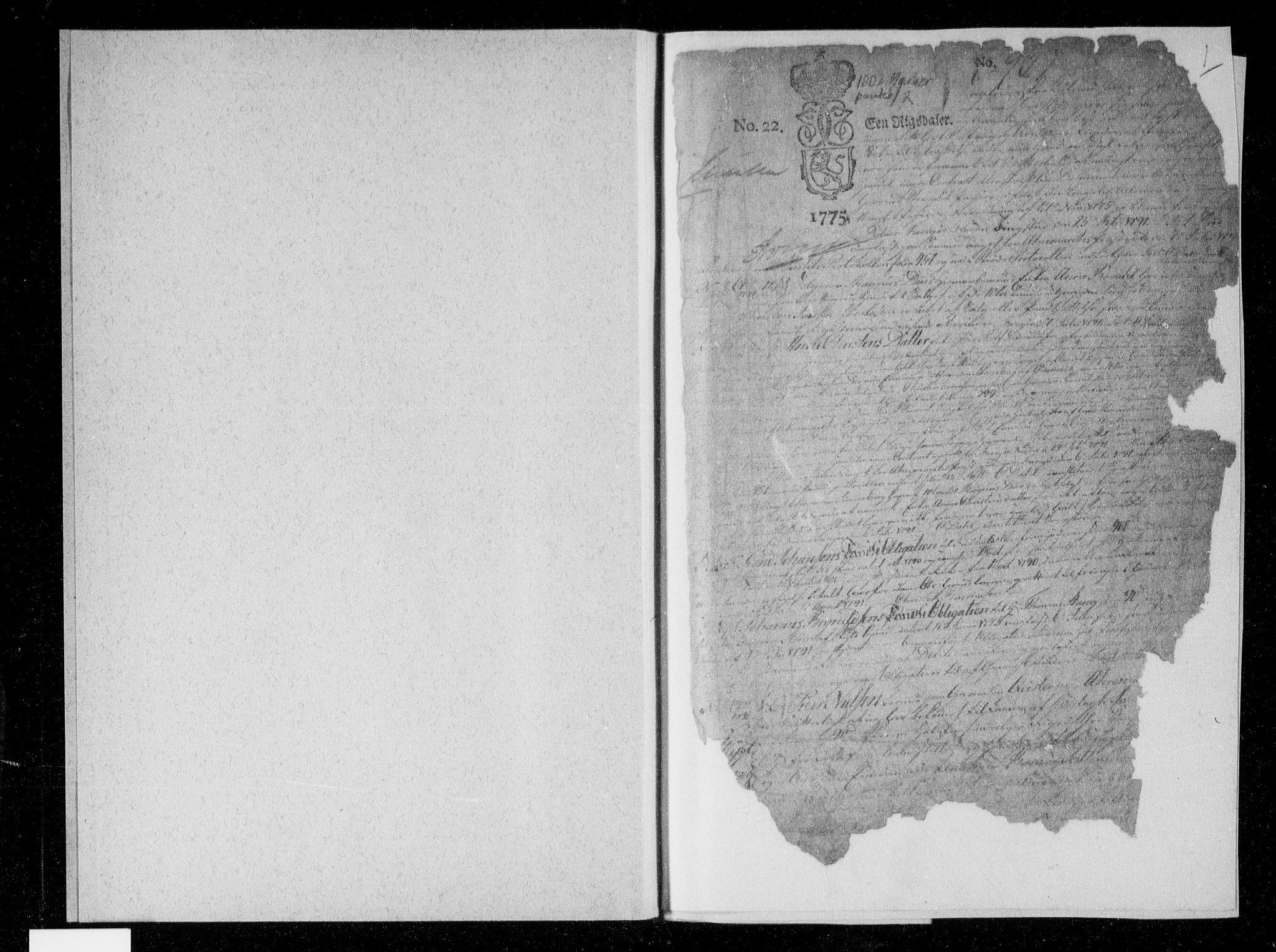 Idd og Marker sorenskriveri, SAO/A-10283/G/Gb/Gba/L0002a: Pantebok nr. 2a, 1775-1781, s. 1