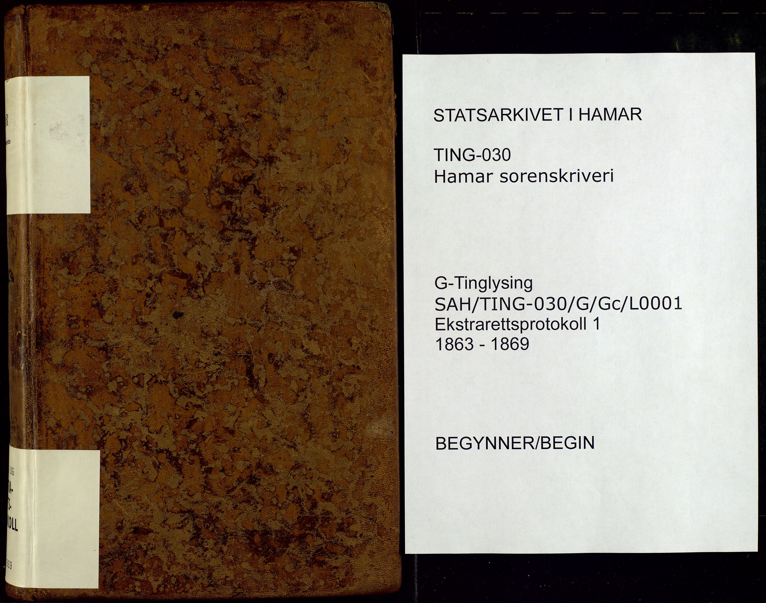 Hamar sorenskriveri, SAH/TING-030/G/Gc/L0001: Forhørs- og ekstrarettsprotokoll, 1863-1869