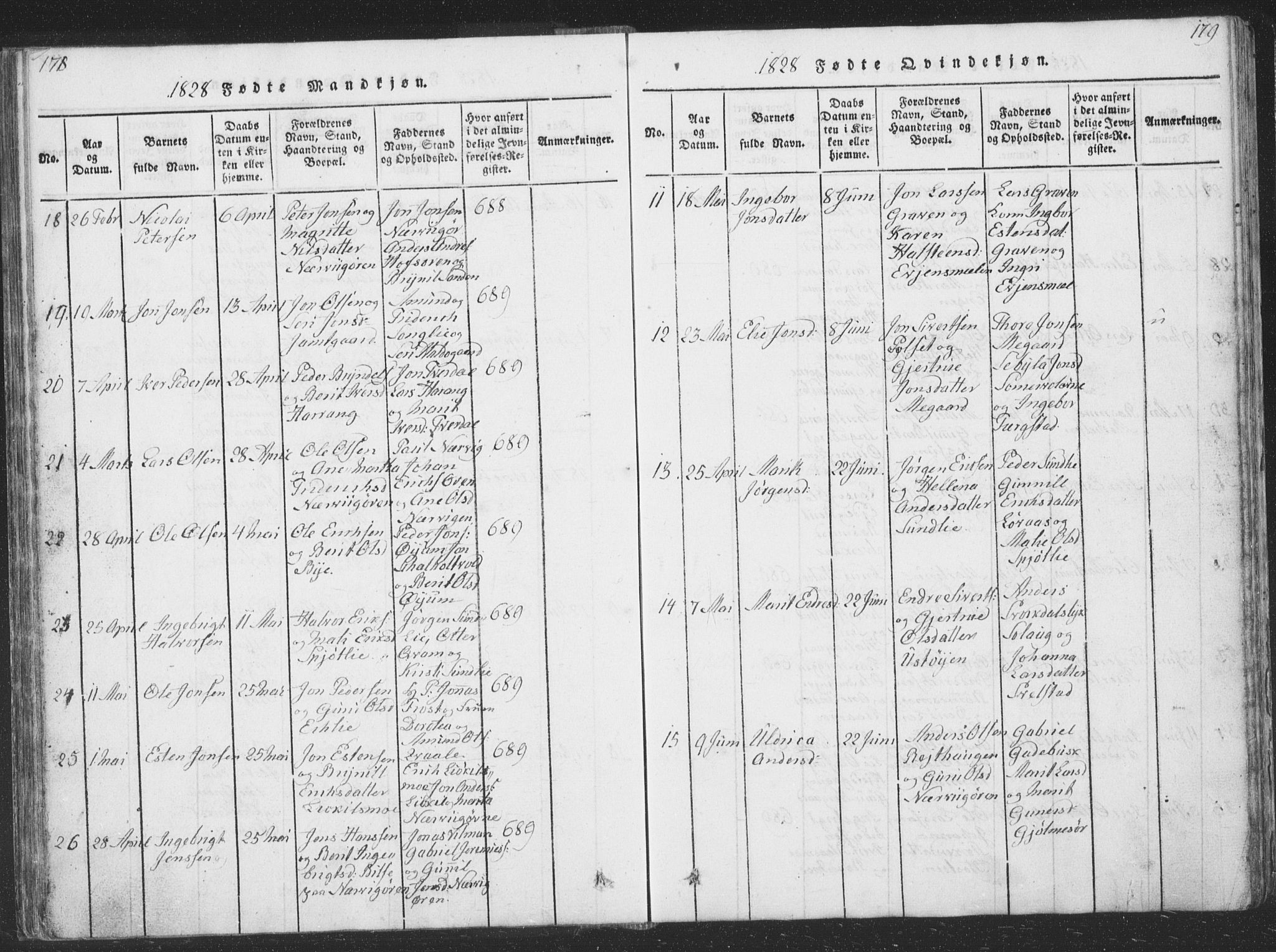 Ministerialprotokoller, klokkerbøker og fødselsregistre - Sør-Trøndelag, SAT/A-1456/668/L0816: Klokkerbok nr. 668C05, 1816-1893, s. 178-179