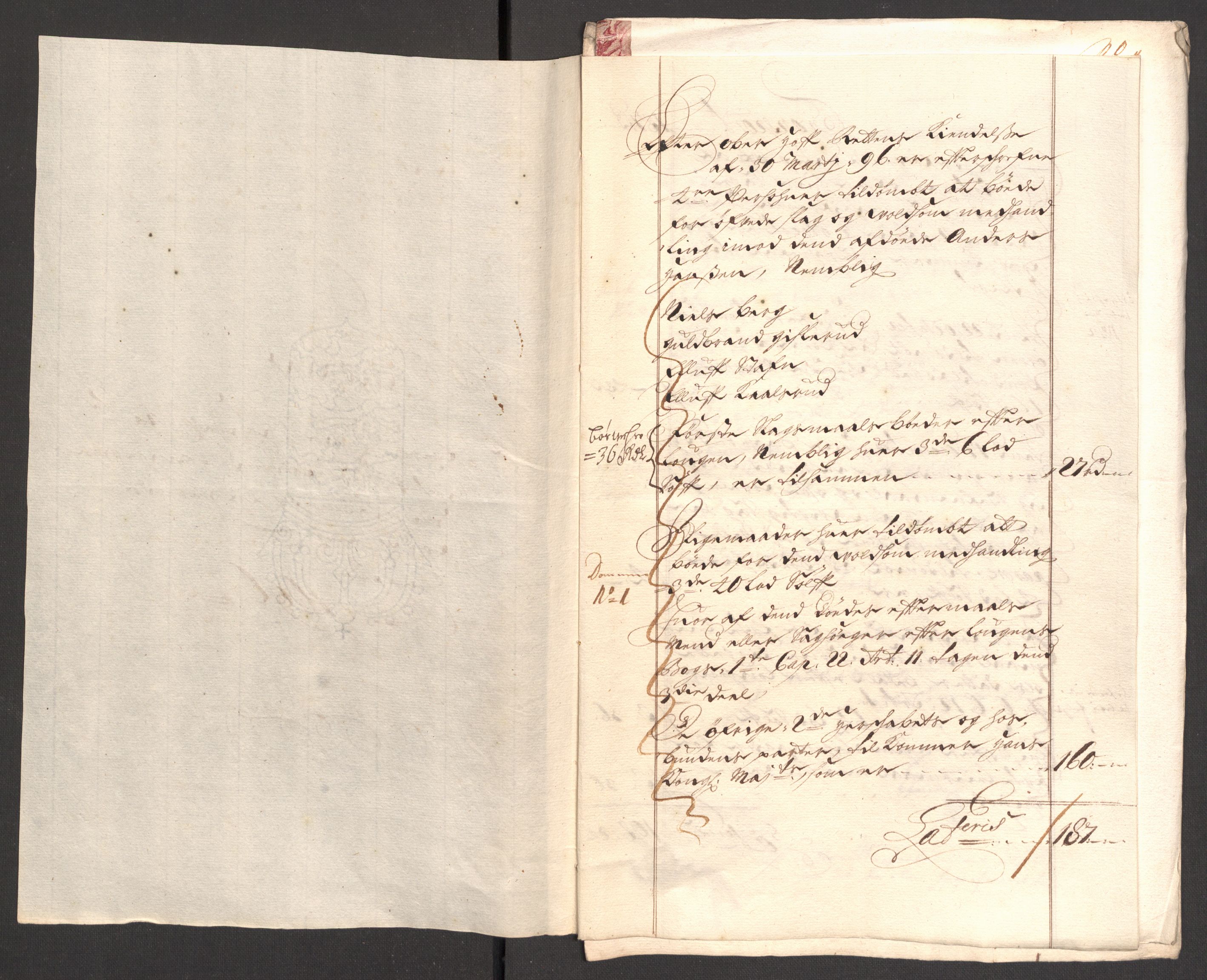 Rentekammeret inntil 1814, Reviderte regnskaper, Fogderegnskap, RA/EA-4092/R22/L1453: Fogderegnskap Ringerike, Hallingdal og Buskerud, 1696, s. 234