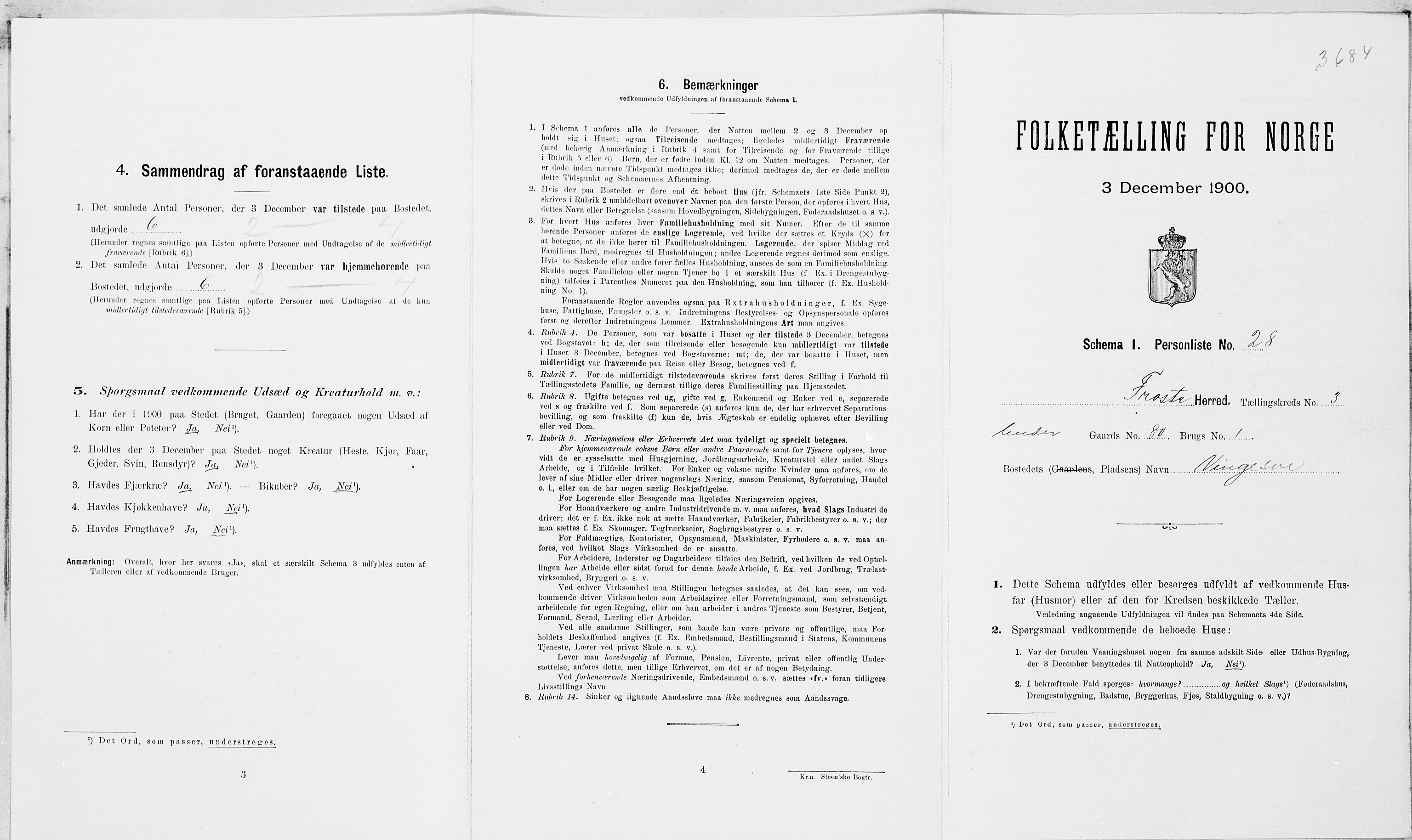 SAT, Folketelling 1900 for 1717 Frosta herred, 1900, s. 373