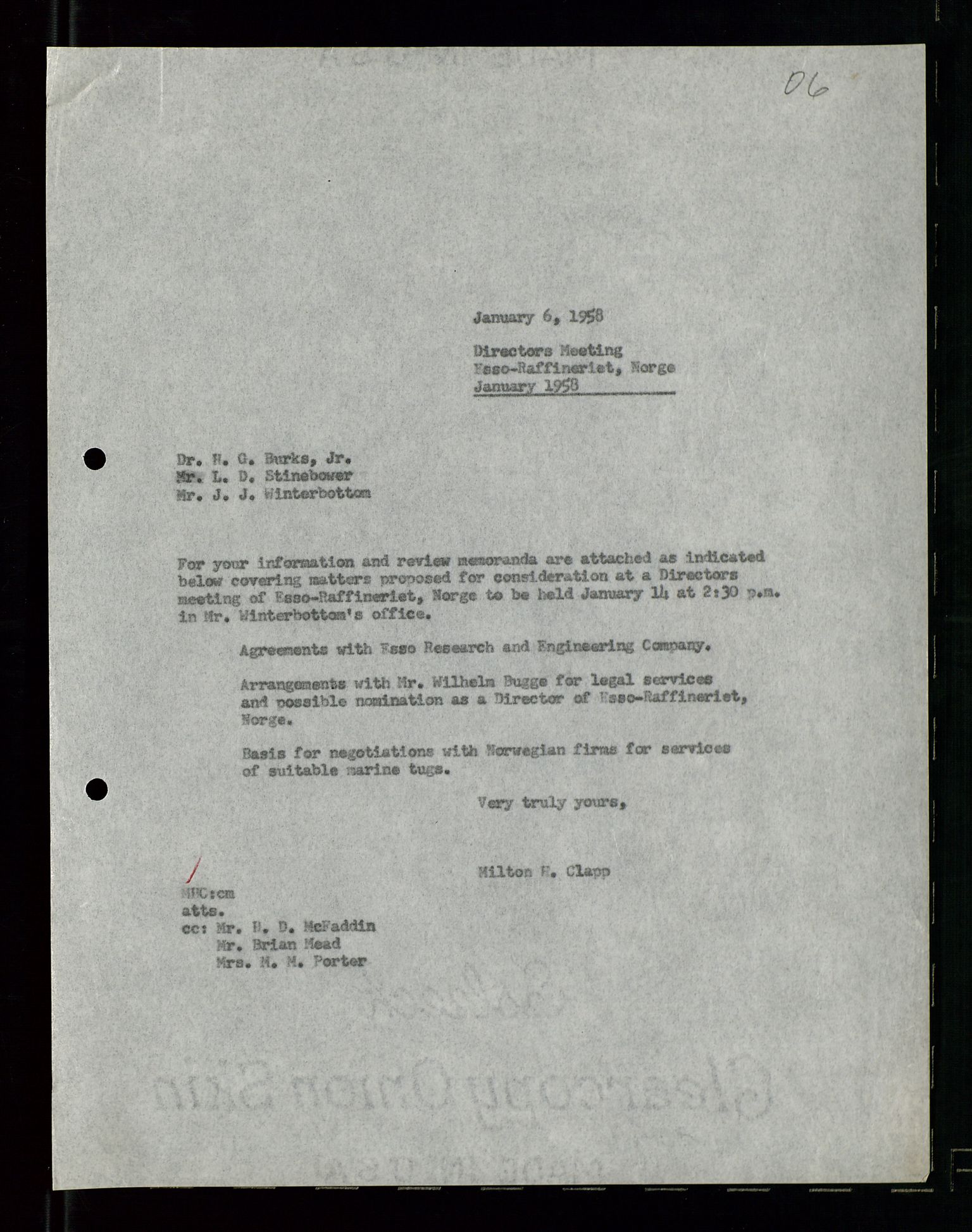 PA 1537 - A/S Essoraffineriet Norge, AV/SAST-A-101957/A/Aa/L0001/0001: Styremøter / Styremøter, board meetings, 1959-1961, s. 310