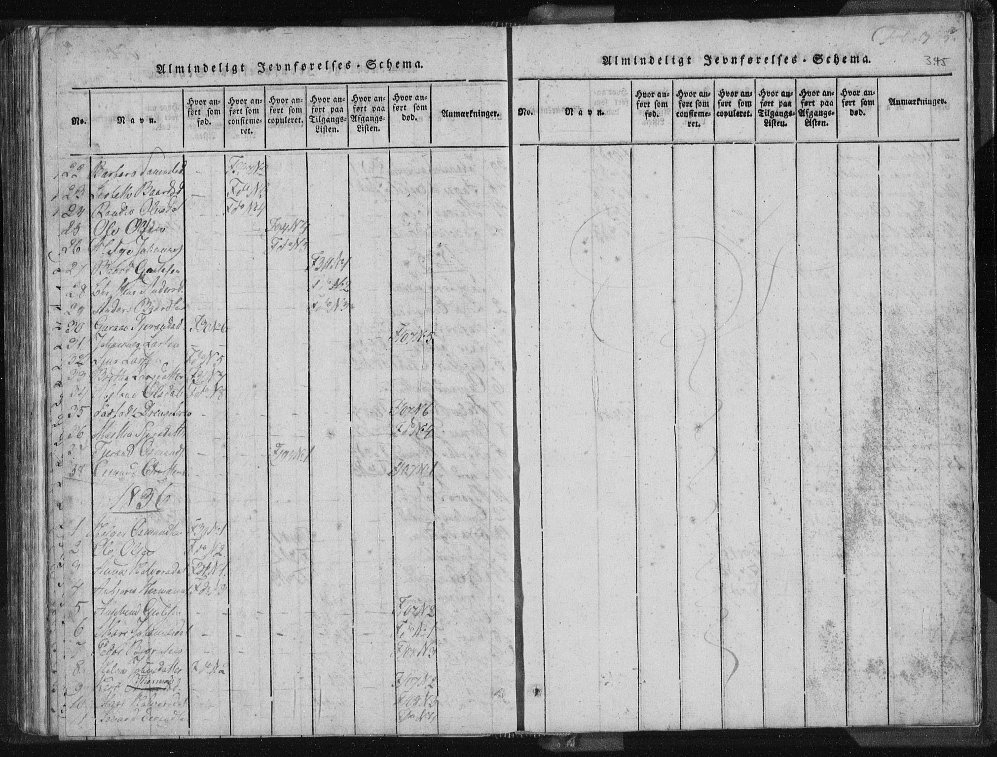Vikedal sokneprestkontor, AV/SAST-A-101840/01/IV: Ministerialbok nr. A 5, 1817-1850, s. 345