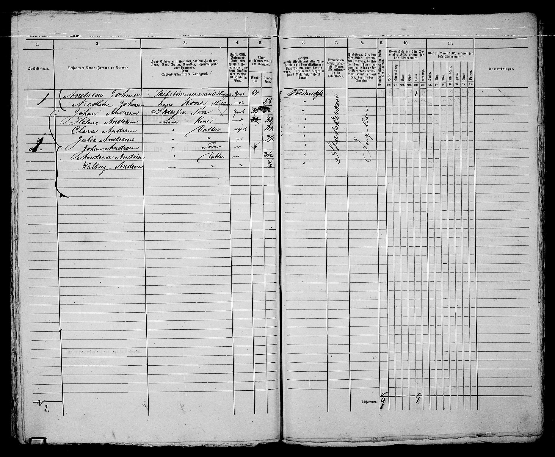 RA, Folketelling 1865 for 0103B Fredrikstad prestegjeld, Fredrikstad kjøpstad, 1865, s. 379