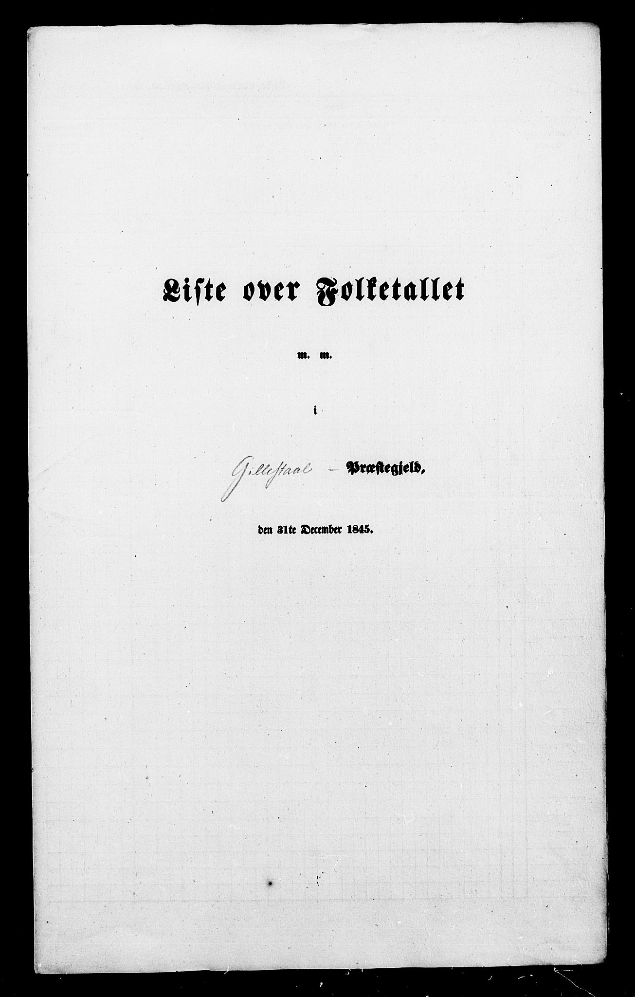 , Folketelling 1845 for 1838P Gildeskål prestegjeld, 1845, s. 2