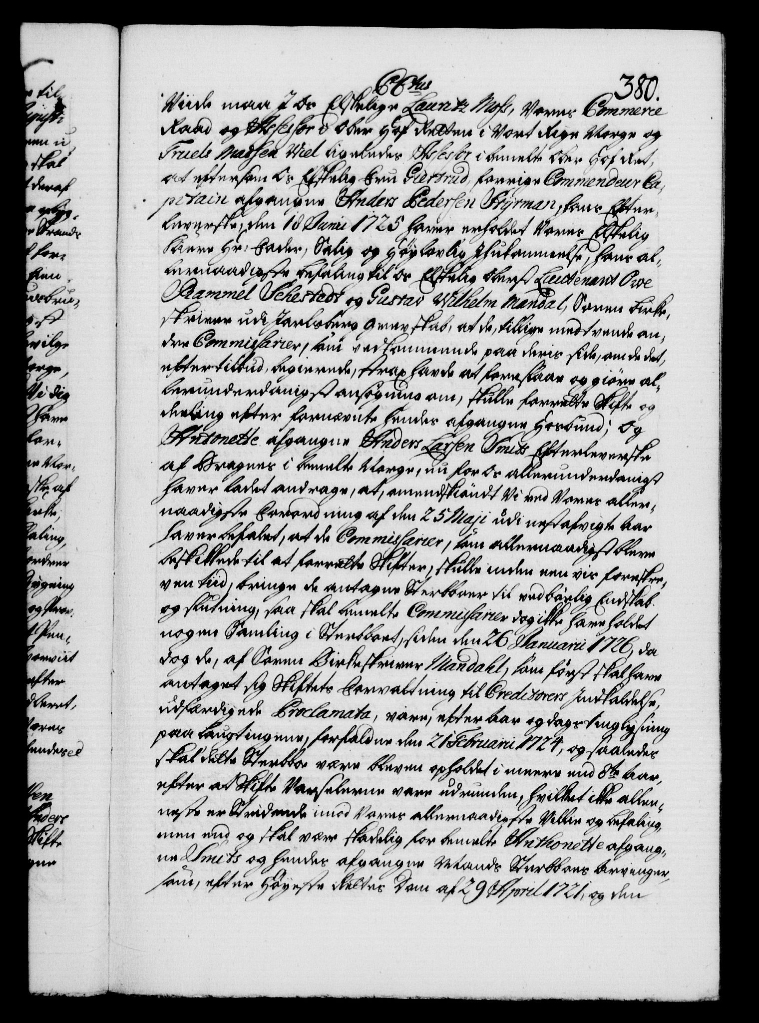Danske Kanselli 1572-1799, AV/RA-EA-3023/F/Fc/Fca/Fcab/L0025: Norske tegnelser, 1730-1733, s. 380a