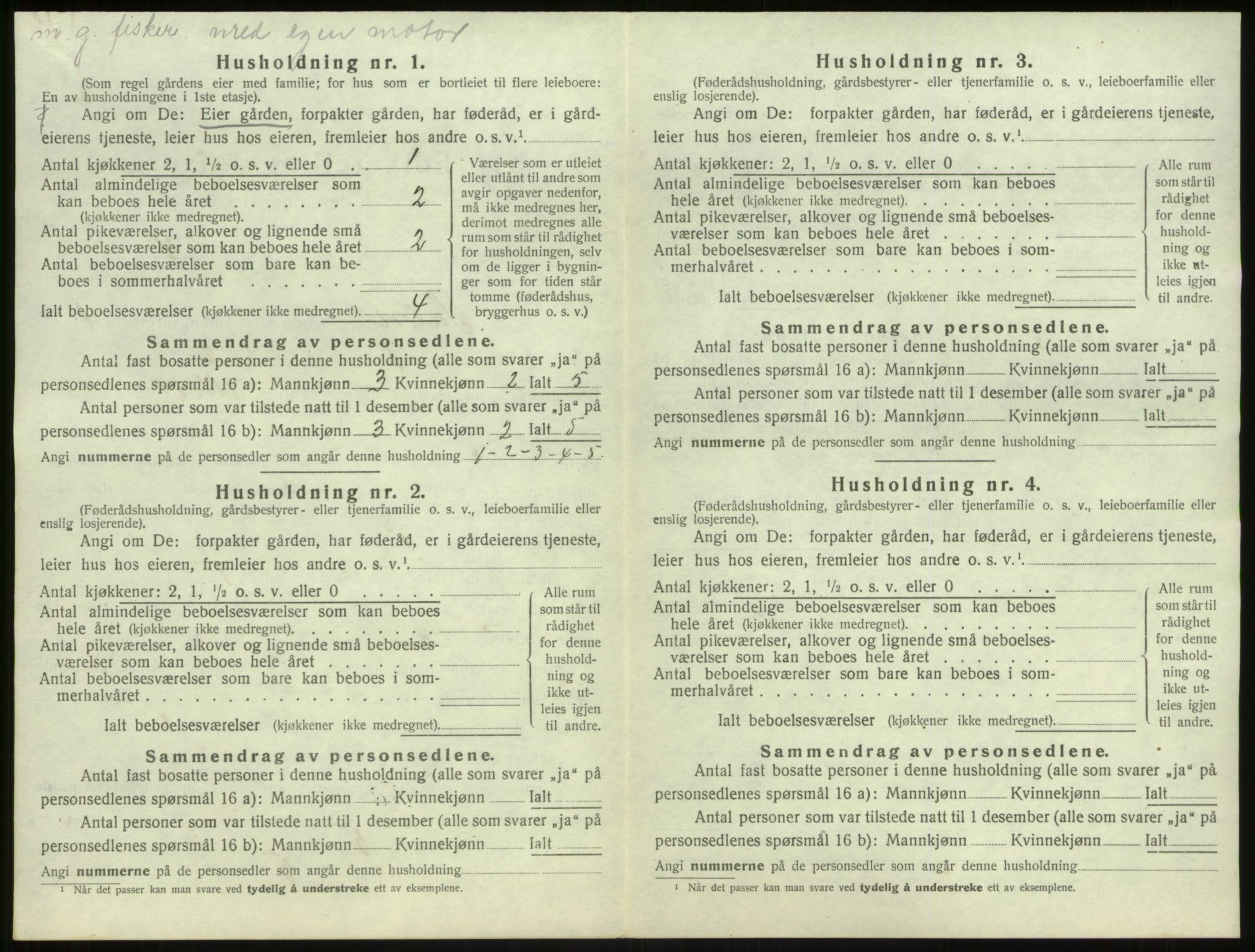 SAB, Folketelling 1920 for 1412 Solund herred, 1920, s. 50