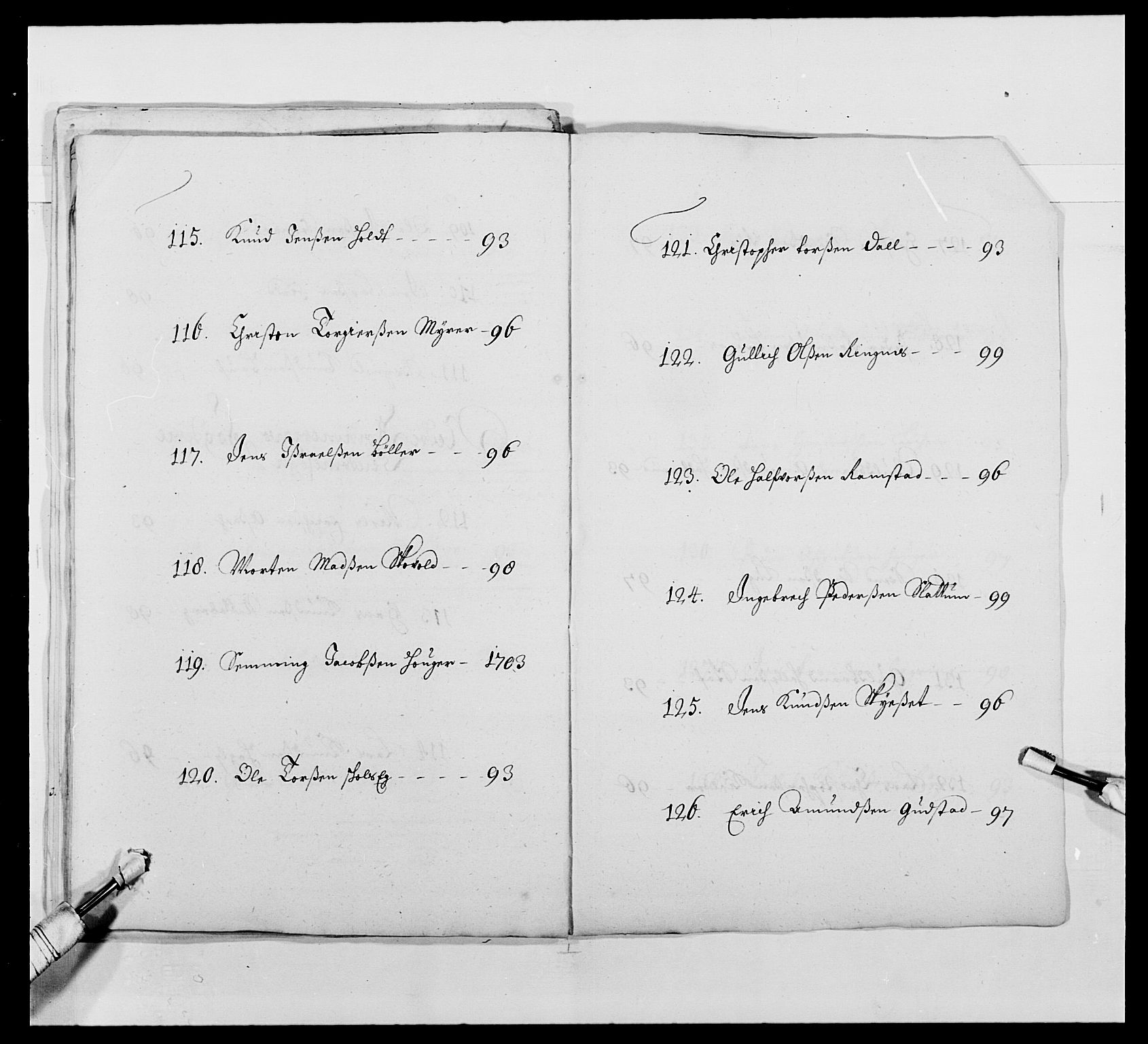 Kommanderende general (KG I) med Det norske krigsdirektorium, AV/RA-EA-5419/E/Ea/L0485: Akershusiske regiment, 1697-1706, s. 490