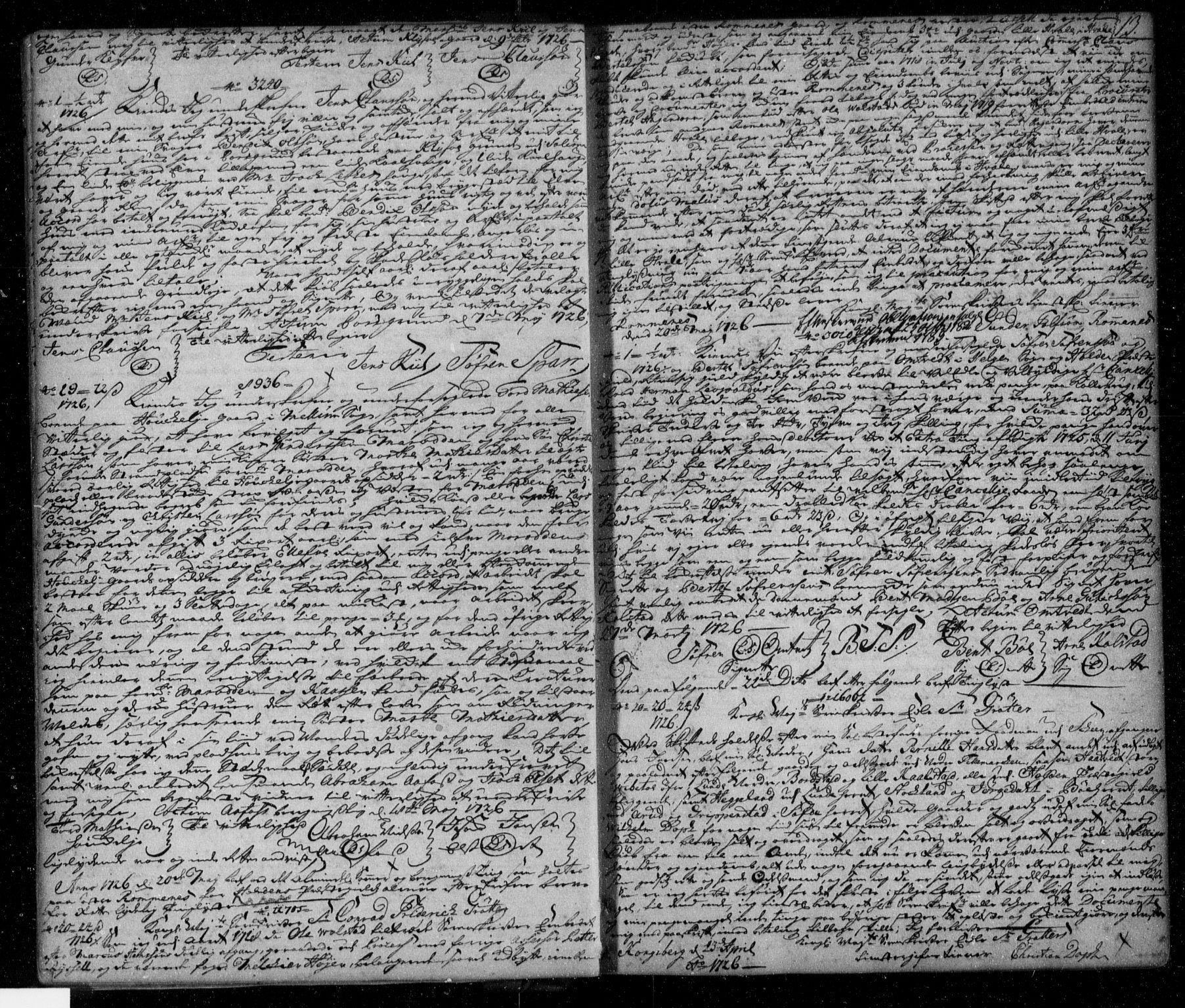Nedre Telemark sorenskriveri, SAKO/A-135/G/Ga/Gaa/L0001f: Pantebok nr. F, 1726-1732, s. 13