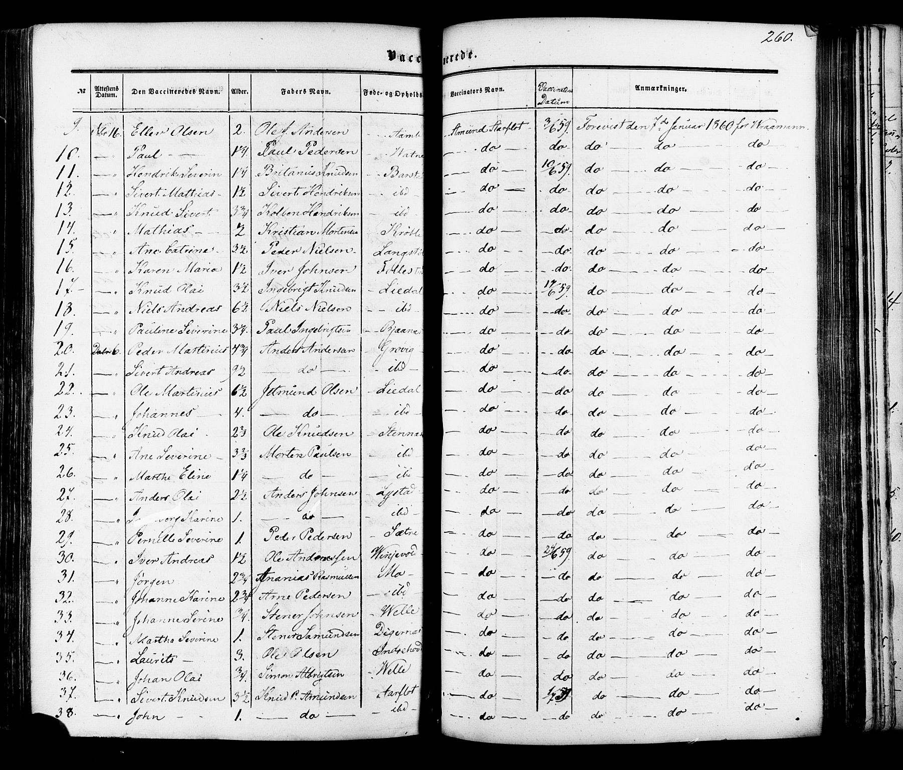 Ministerialprotokoller, klokkerbøker og fødselsregistre - Møre og Romsdal, AV/SAT-A-1454/513/L0175: Ministerialbok nr. 513A02, 1856-1877, s. 260