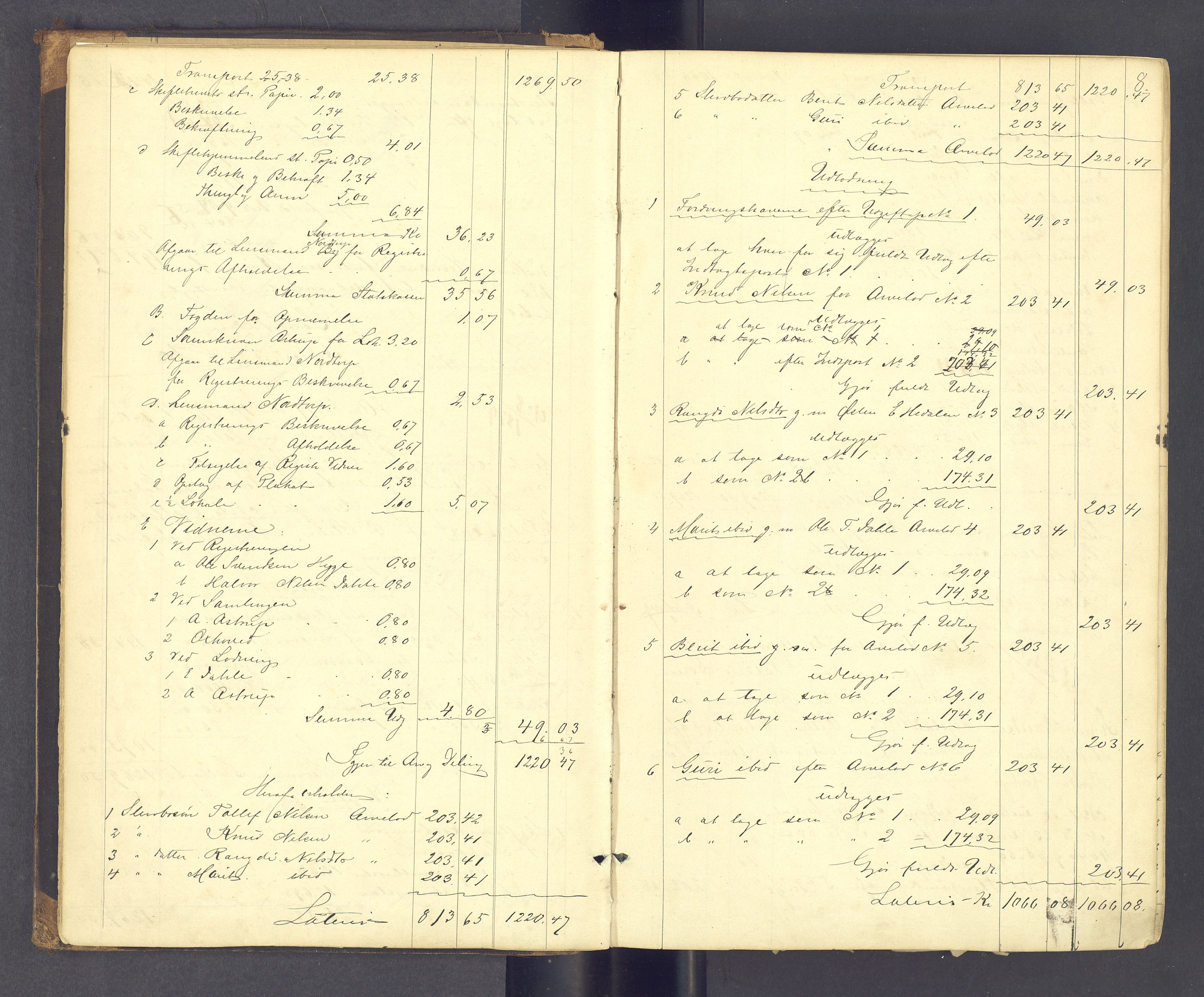 Valdres sorenskriveri, AV/SAH-TING-016/J/Ja/Jac/L0004: Skifteutlodningsprotokoll, 1879-1889, s. 8
