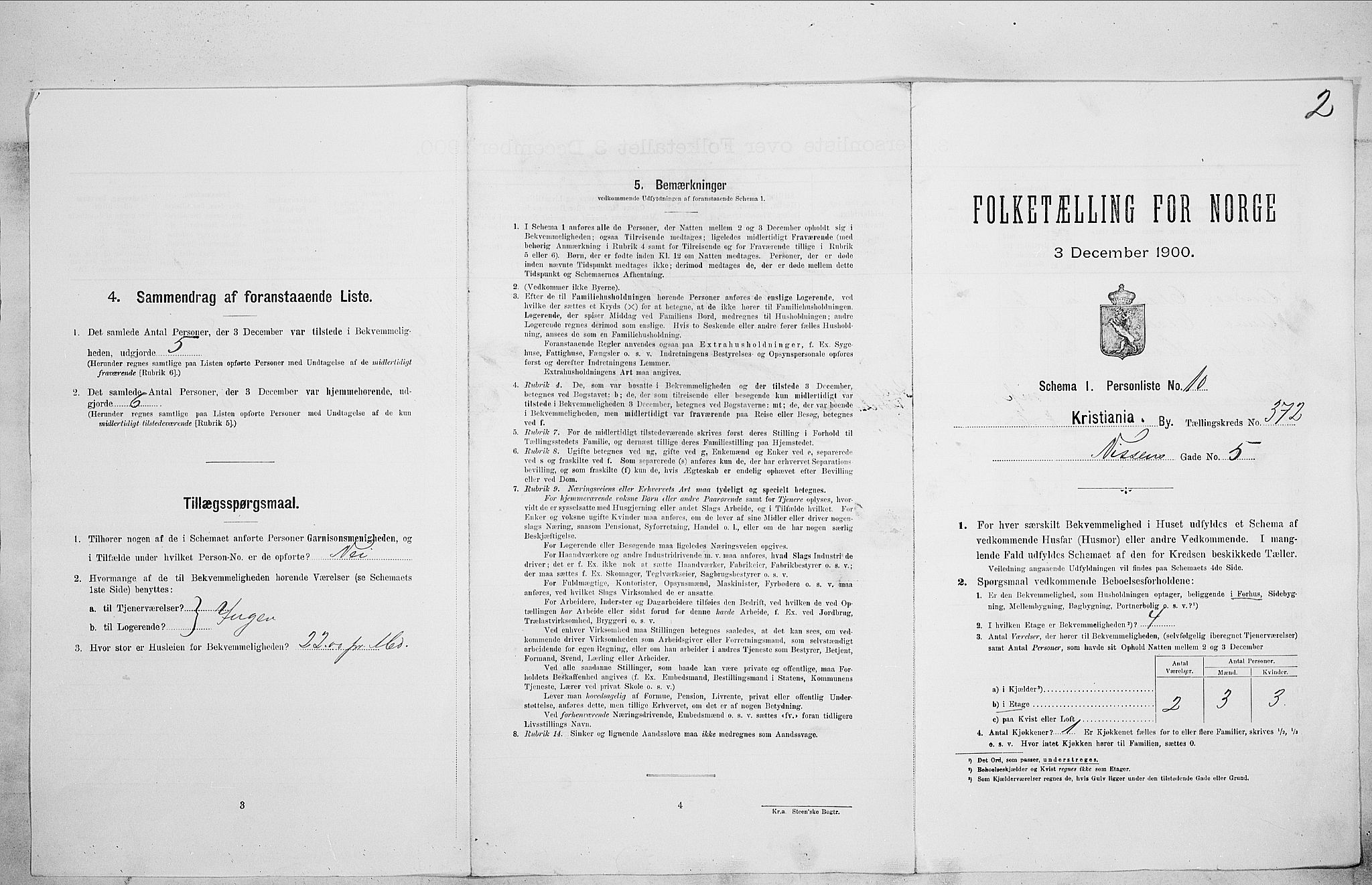 SAO, Folketelling 1900 for 0301 Kristiania kjøpstad, 1900, s. 64427