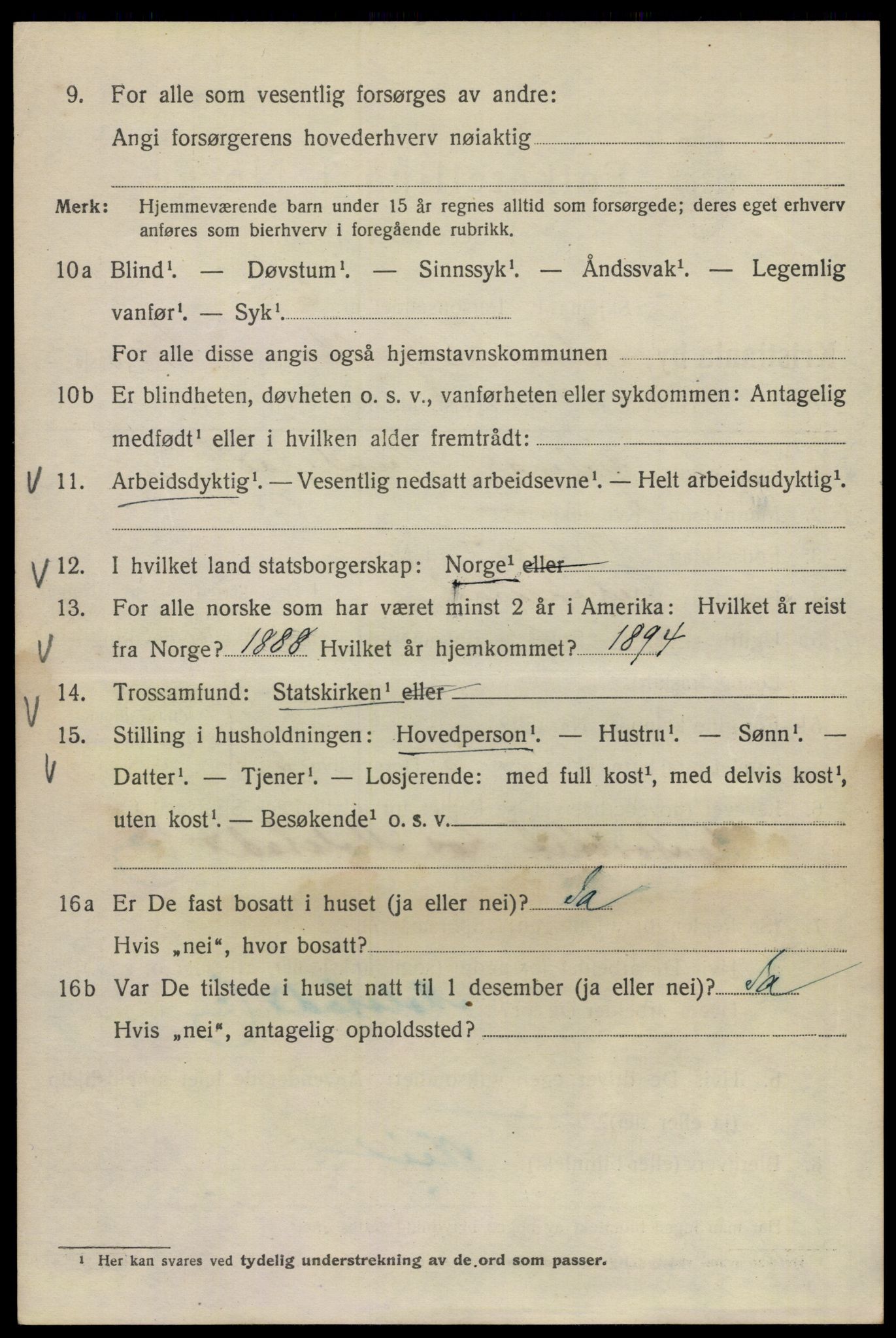 SAO, Folketelling 1920 for 0301 Kristiania kjøpstad, 1920, s. 141916