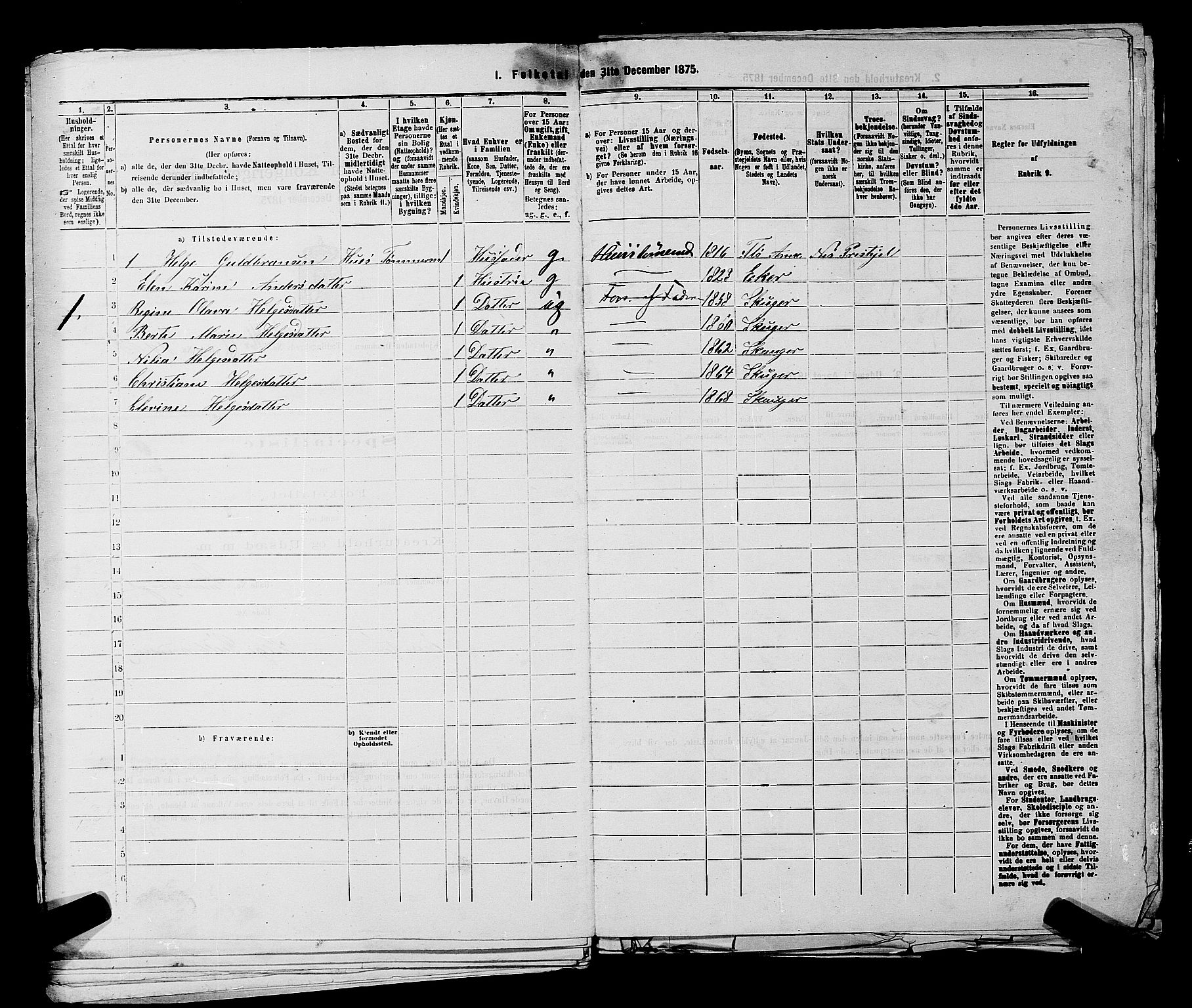SAKO, Folketelling 1875 for 0602 Drammen kjøpstad, 1875, s. 3781