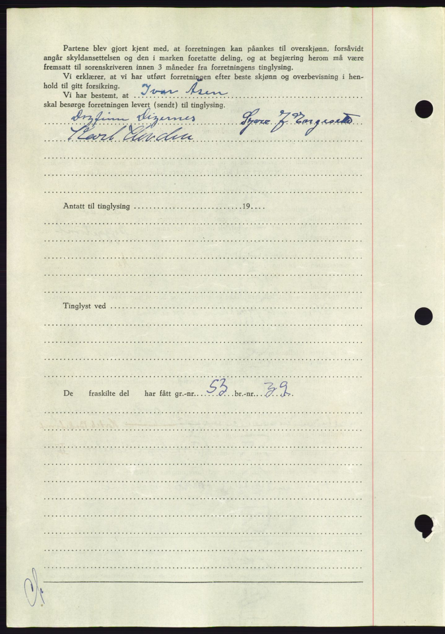 Søre Sunnmøre sorenskriveri, AV/SAT-A-4122/1/2/2C/L0092: Pantebok nr. 18A, 1952-1952, Dagboknr: 1569/1952